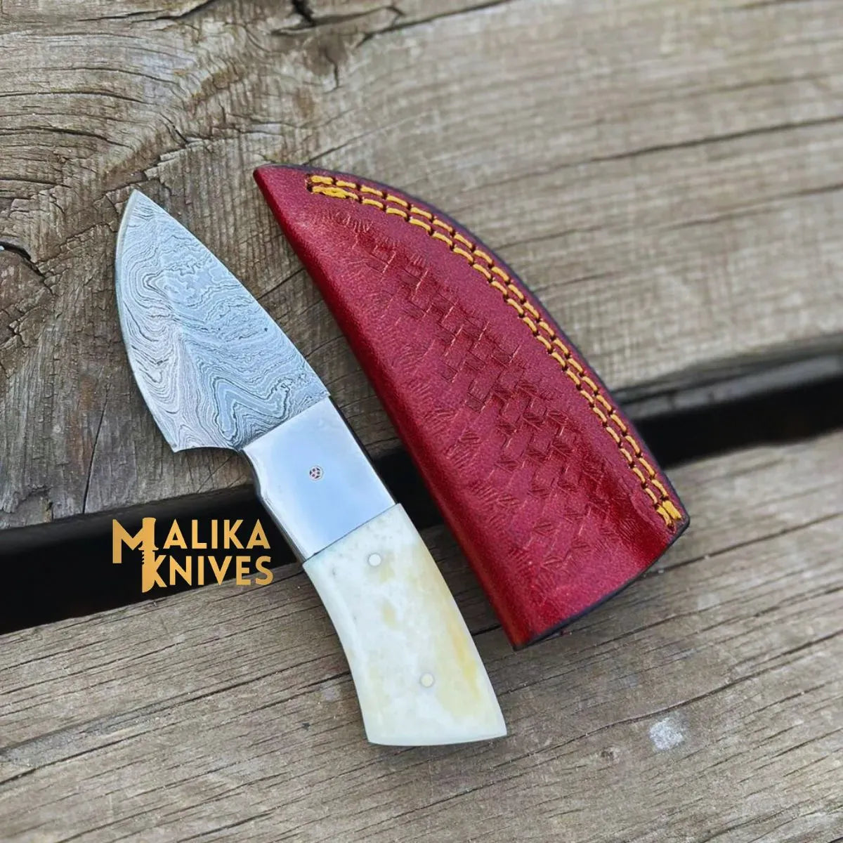 MALIKA KNIVES simple Camel Bone EDC Skinner Knife for outdoors-Buy now-0027