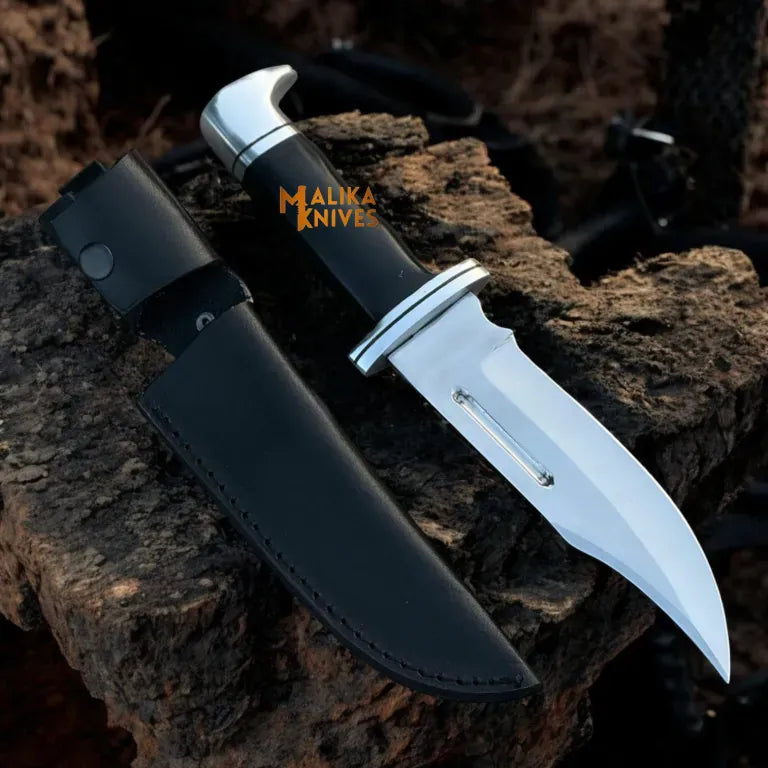 MALIKA KNIVES simple Clip Point Bowie Knife 6” D2 Steel | G10 Handle