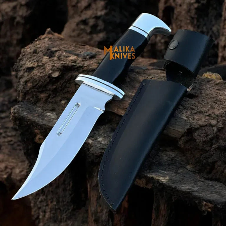 MALIKA KNIVES simple Clip Point Bowie Knife 6” D2 Steel | G10 Handle