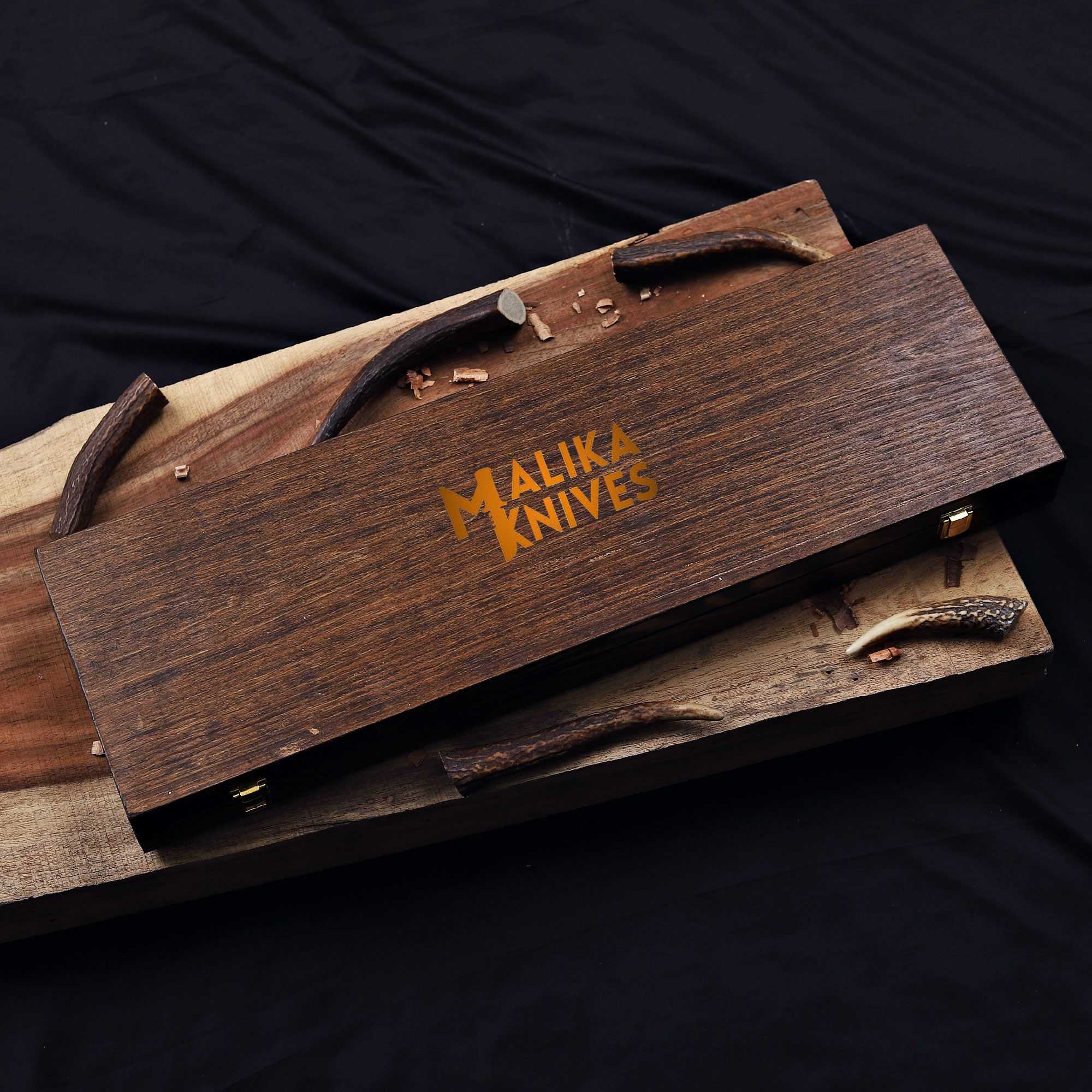 MALIKA KNIVES simple Copper Damascus Alamo Musso Bowie Knife
