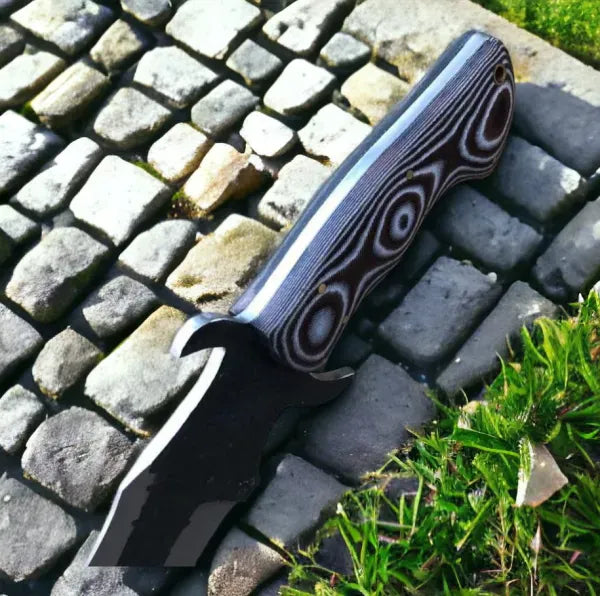 MALIKA KNIVES simple Custom D2 Bowie Knife with Micarta Handle