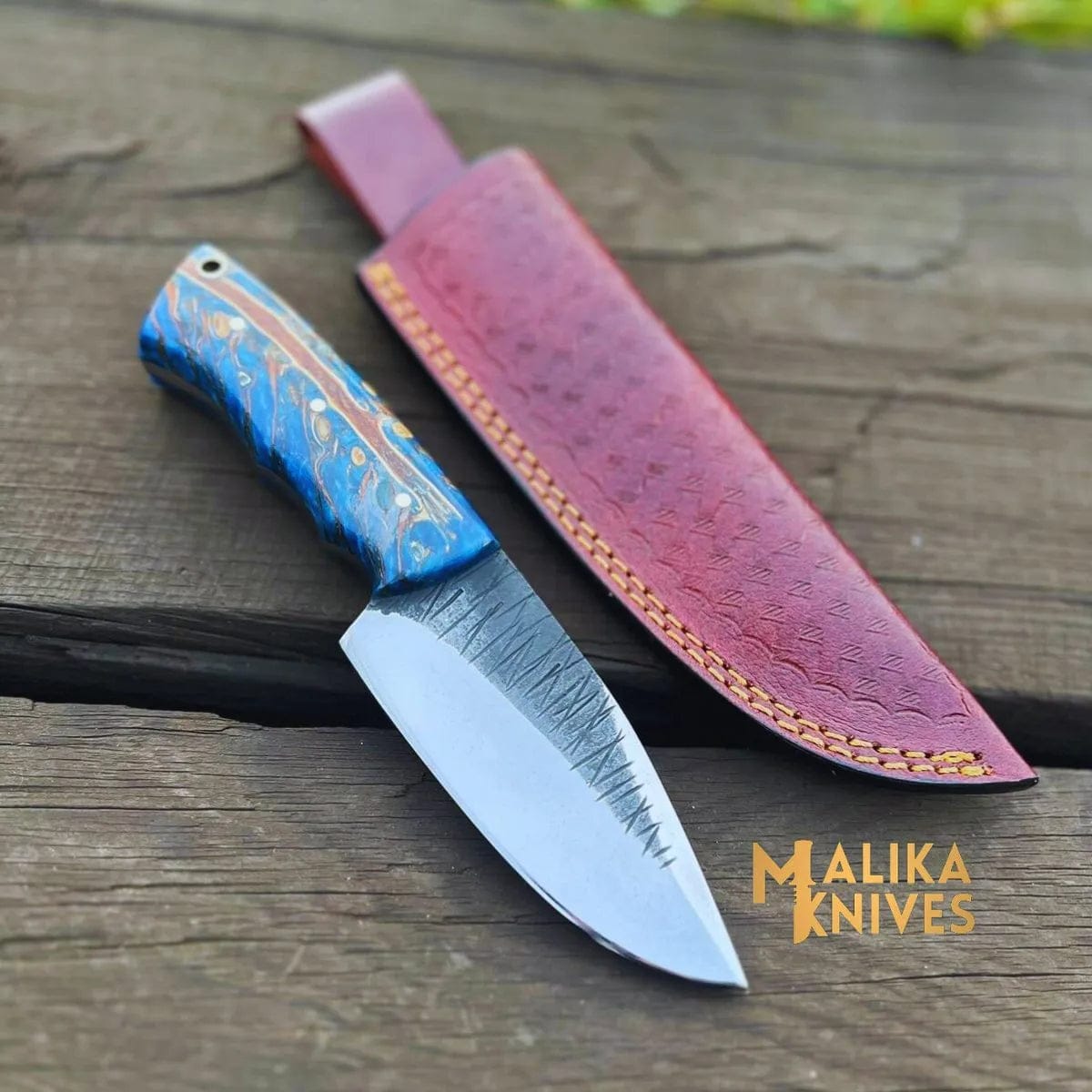 MALIKA KNIVES simple Custom handmade D2 Steel Skinner Knife - Designed Durability-0022