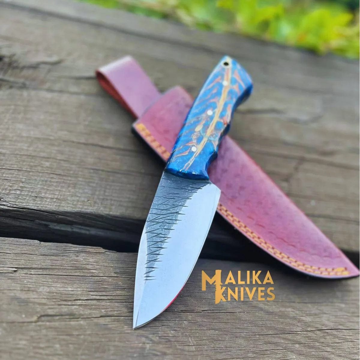 MALIKA KNIVES simple Custom handmade D2 Steel Skinner Knife - Designed Durability-0022