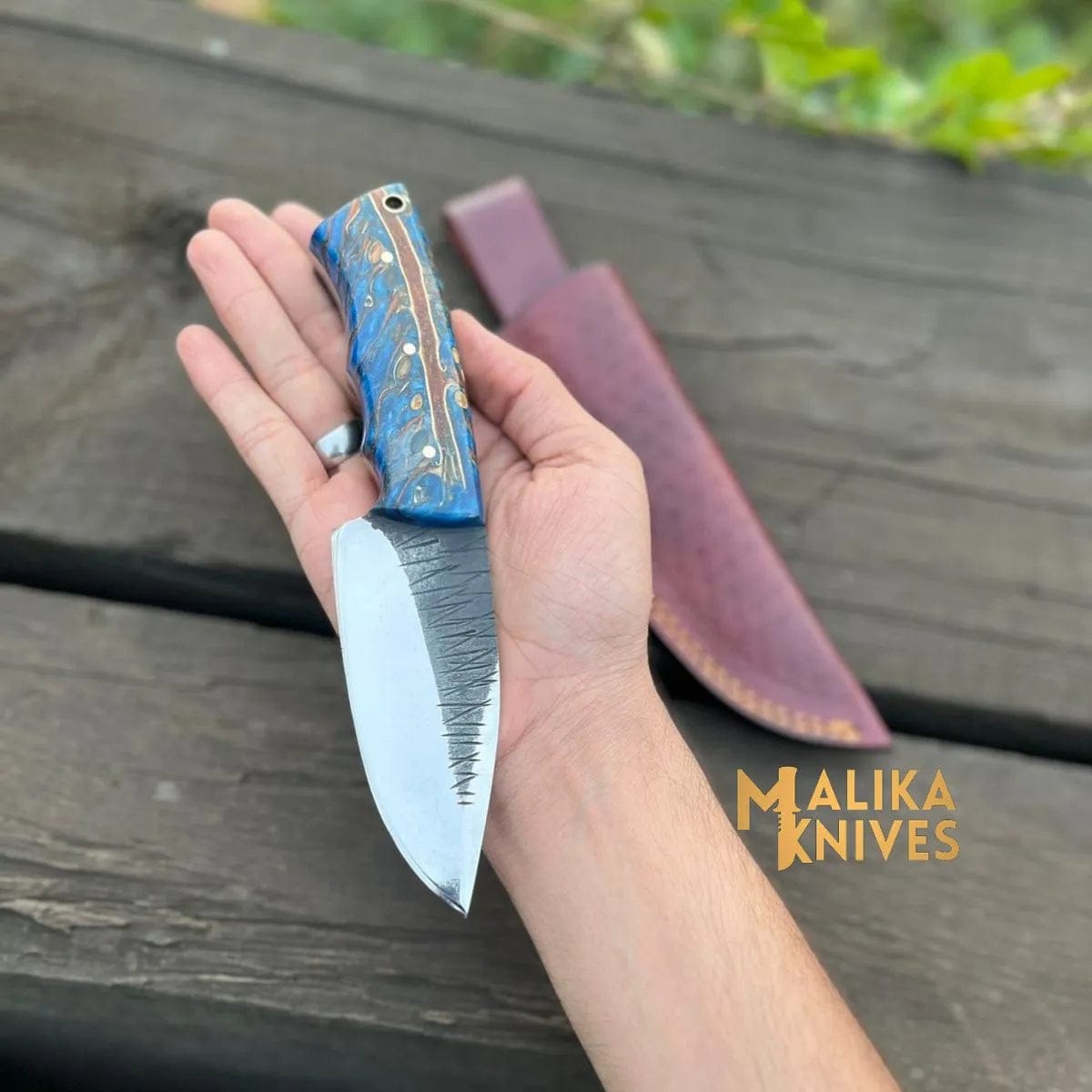 MALIKA KNIVES simple Custom handmade D2 Steel Skinner Knife - Designed Durability-0022
