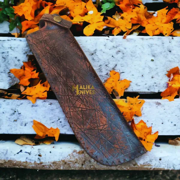 MALIKA KNIVES simple D2 Bowie Knife | Rosewood Handle | Bushcraft Tool.
