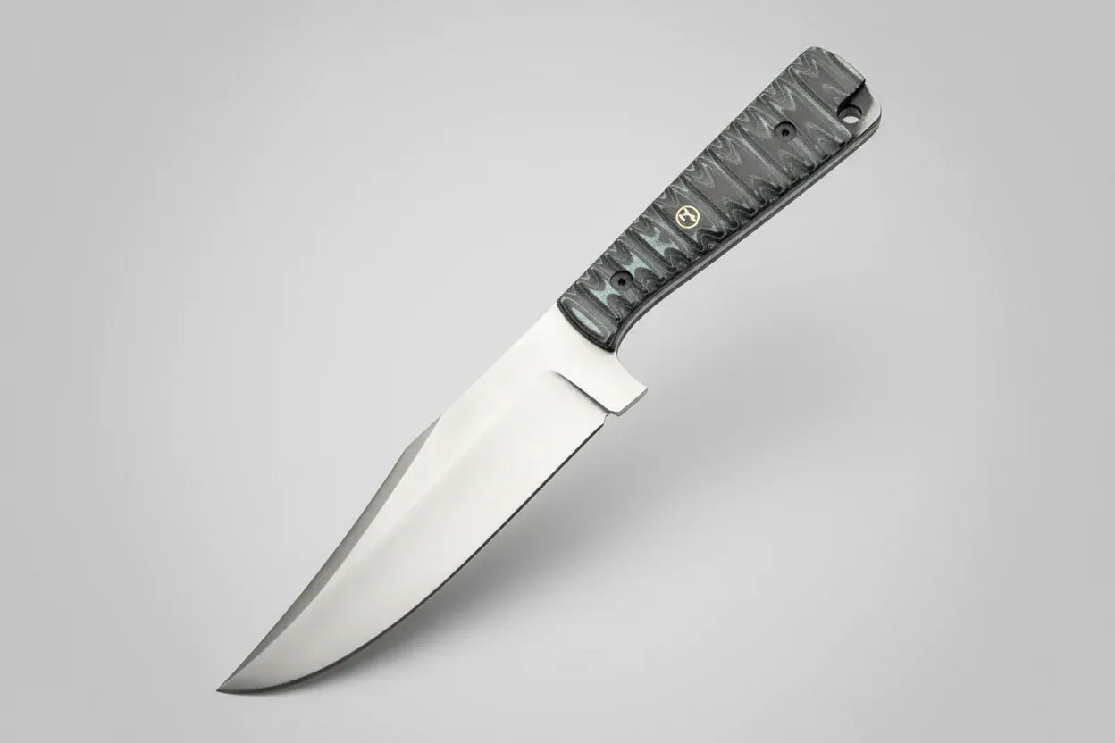 MALIKA KNIVES simple D2 Steel Clip Point Bowie Knife with G10 Grip