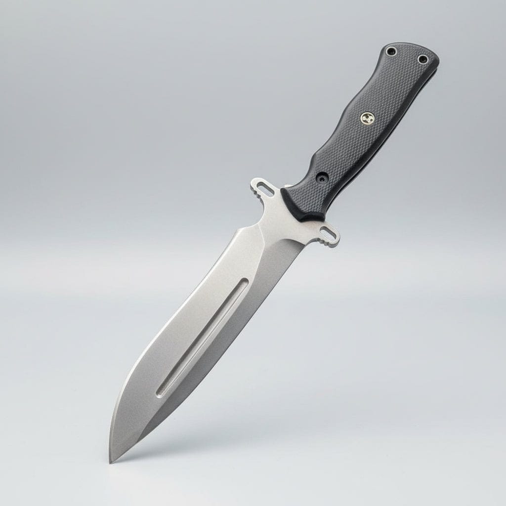 MALIKA KNIVES simple Drop Point Bowie Knife D2 Steel G10 Handle