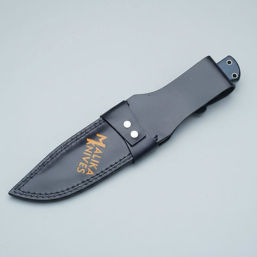 MALIKA KNIVES simple Drop Point Bowie Knife D2 Steel G10 Handle