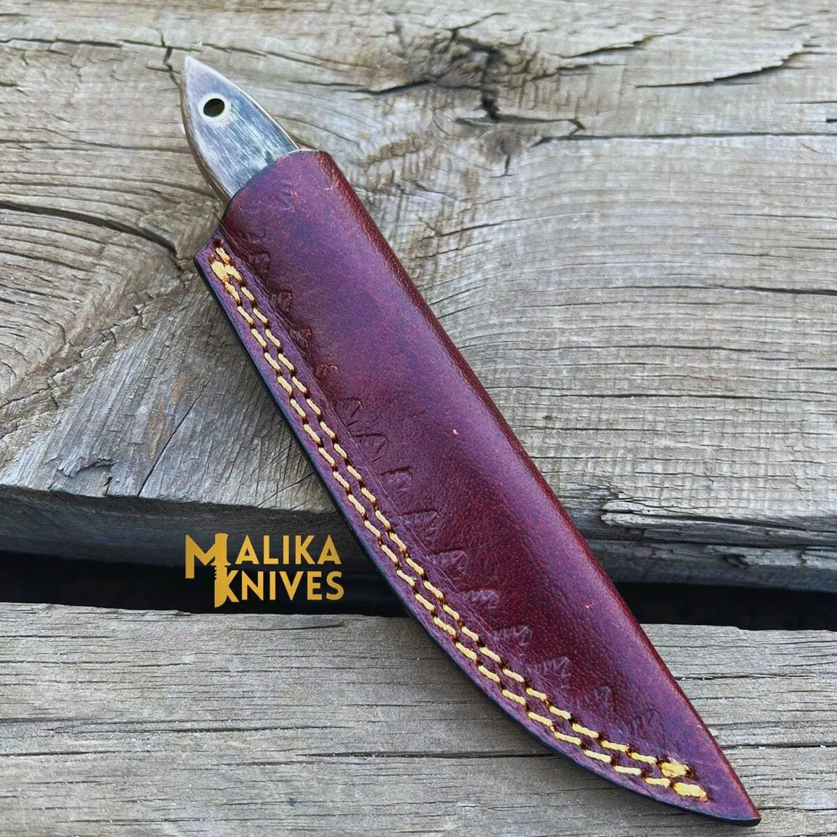 MALIKA KNIVES simple Exceptional Damascus Steel Skinner Knife with Genuine Ram Horn Handle - Ultimate Precision for Hunting and Outdoor Enthusiasts-0026