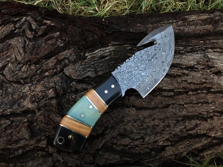 MALIKA KNIVES simple Gut Hook Skinning Knife – Big Game Hunting & Deer Processing Knife
