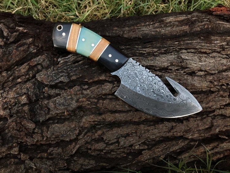 MALIKA KNIVES simple Gut Hook Skinning Knife – Big Game Hunting & Deer Processing Knife