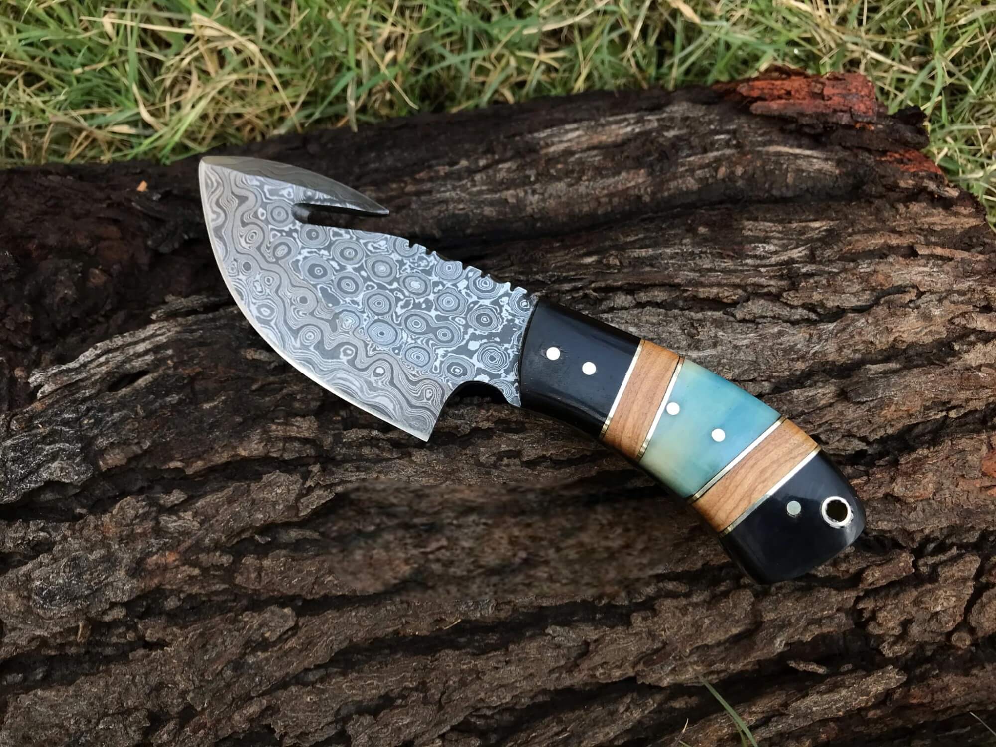 MALIKA KNIVES simple Gut Hook Skinning Knife – Big Game Hunting & Deer Processing Knife