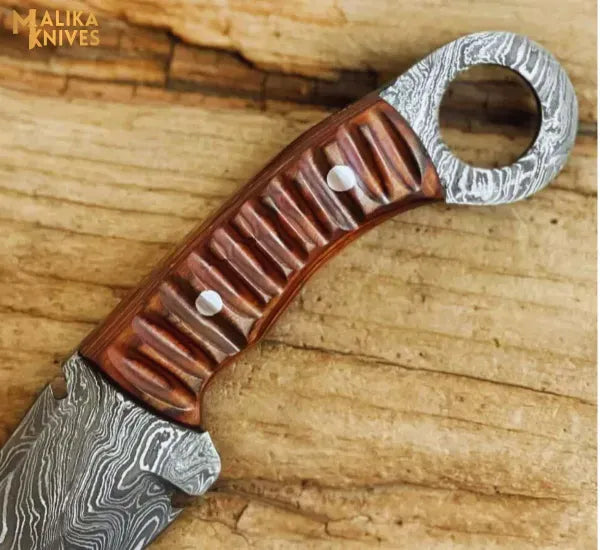 MALIKA KNIVES simple Handmade Ringtail Skinner Knife: Unmatched Quality for Everyday Carry-0038