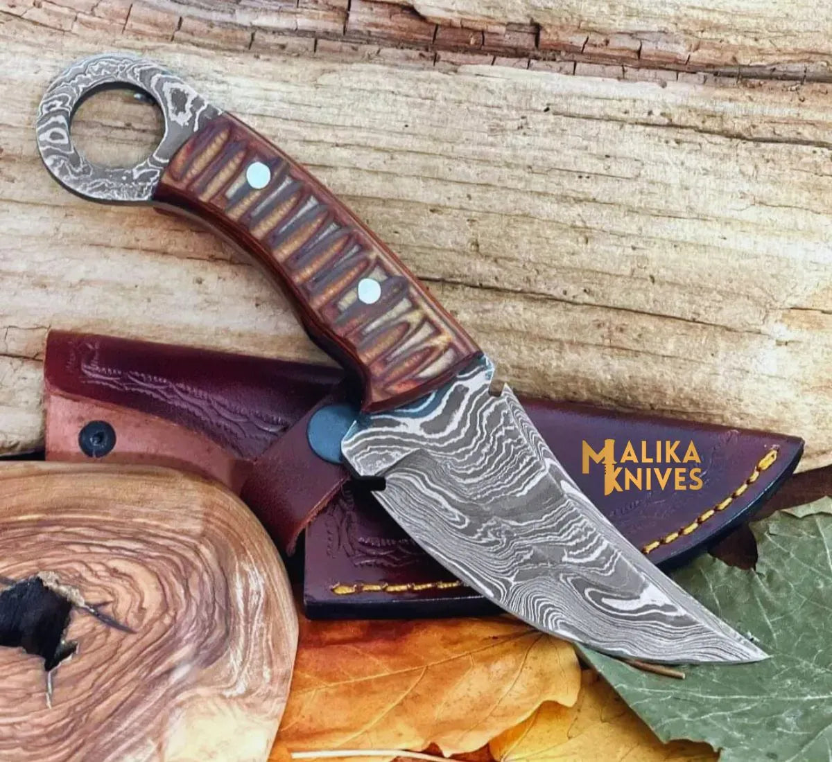 MALIKA KNIVES simple Handmade Ringtail Skinner Knife: Unmatched Quality for Everyday Carry-0038
