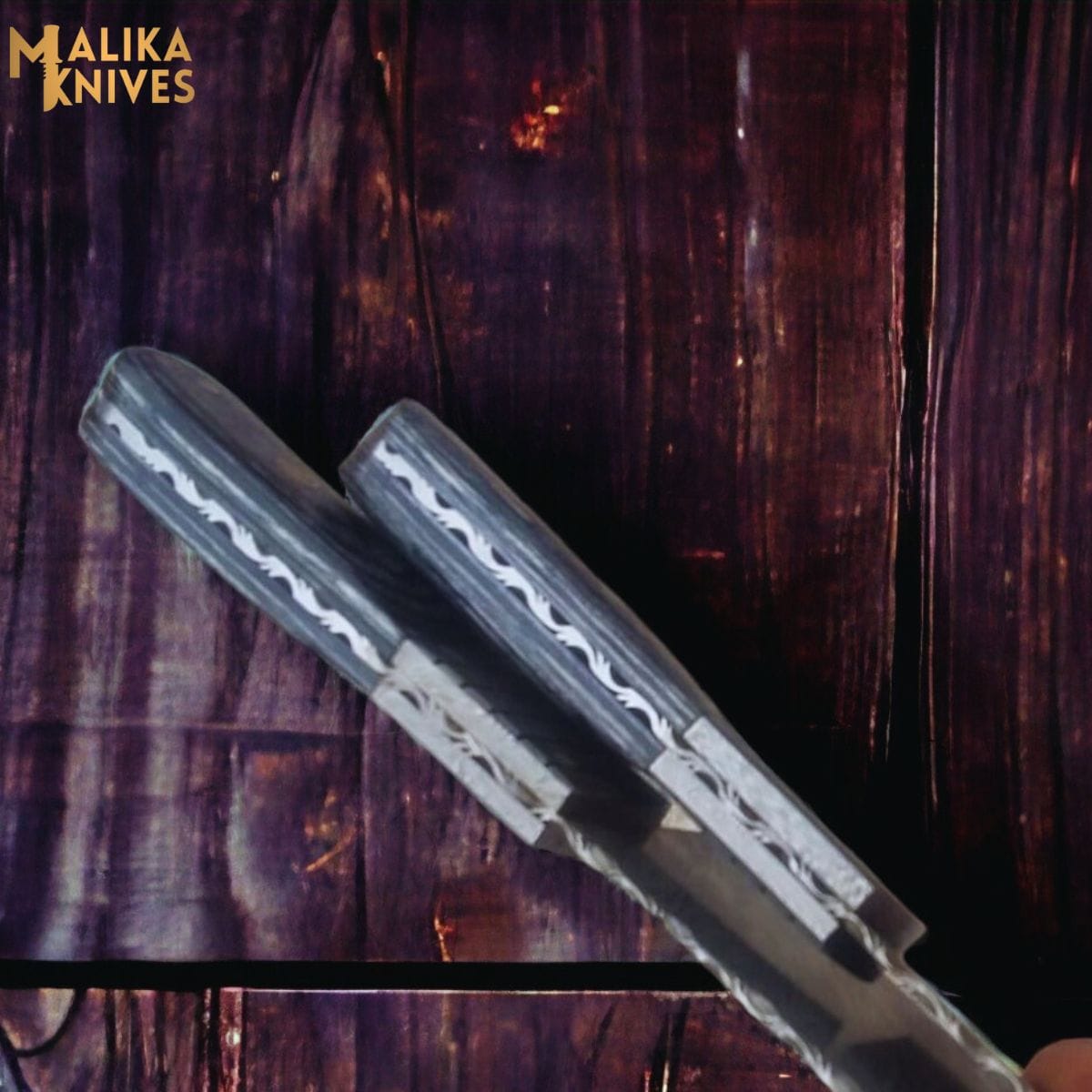 MALIKA KNIVES simple High-quality Damascus kitchen knife set for versatile use-0209