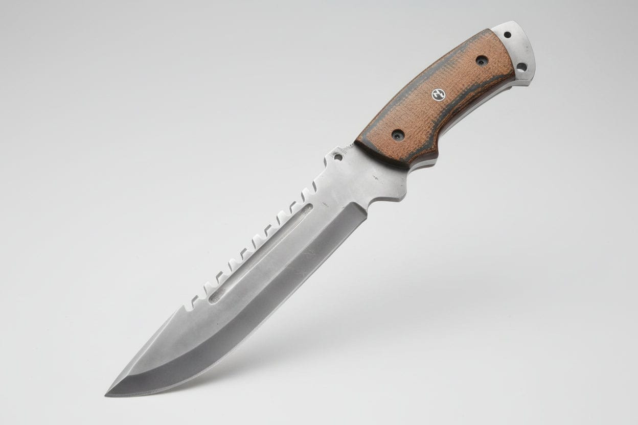 MALIKA KNIVES simple Hunter Point Bowie Knife D2 Steel G10 Handle