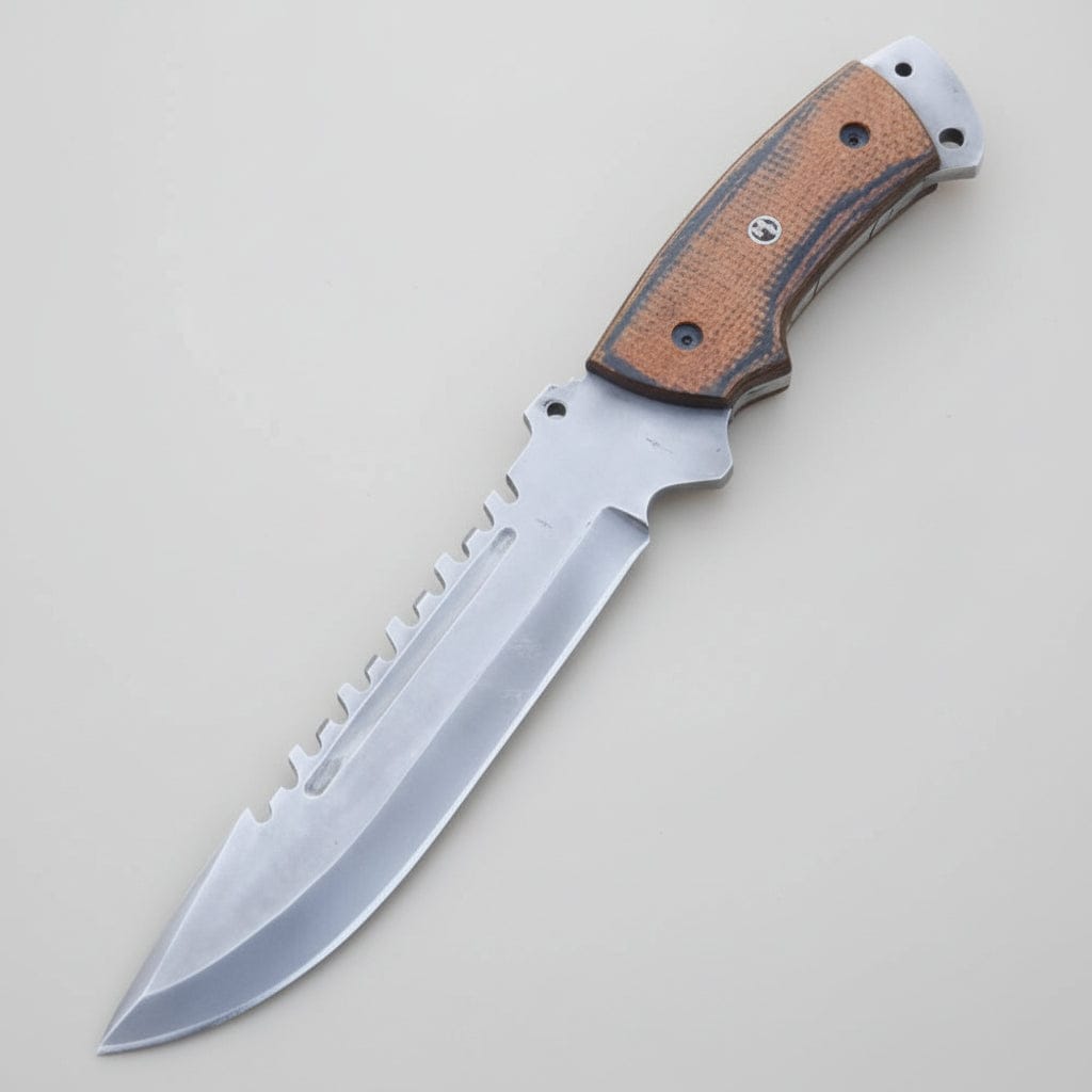 MALIKA KNIVES simple Hunter Point Bowie Knife D2 Steel G10 Handle