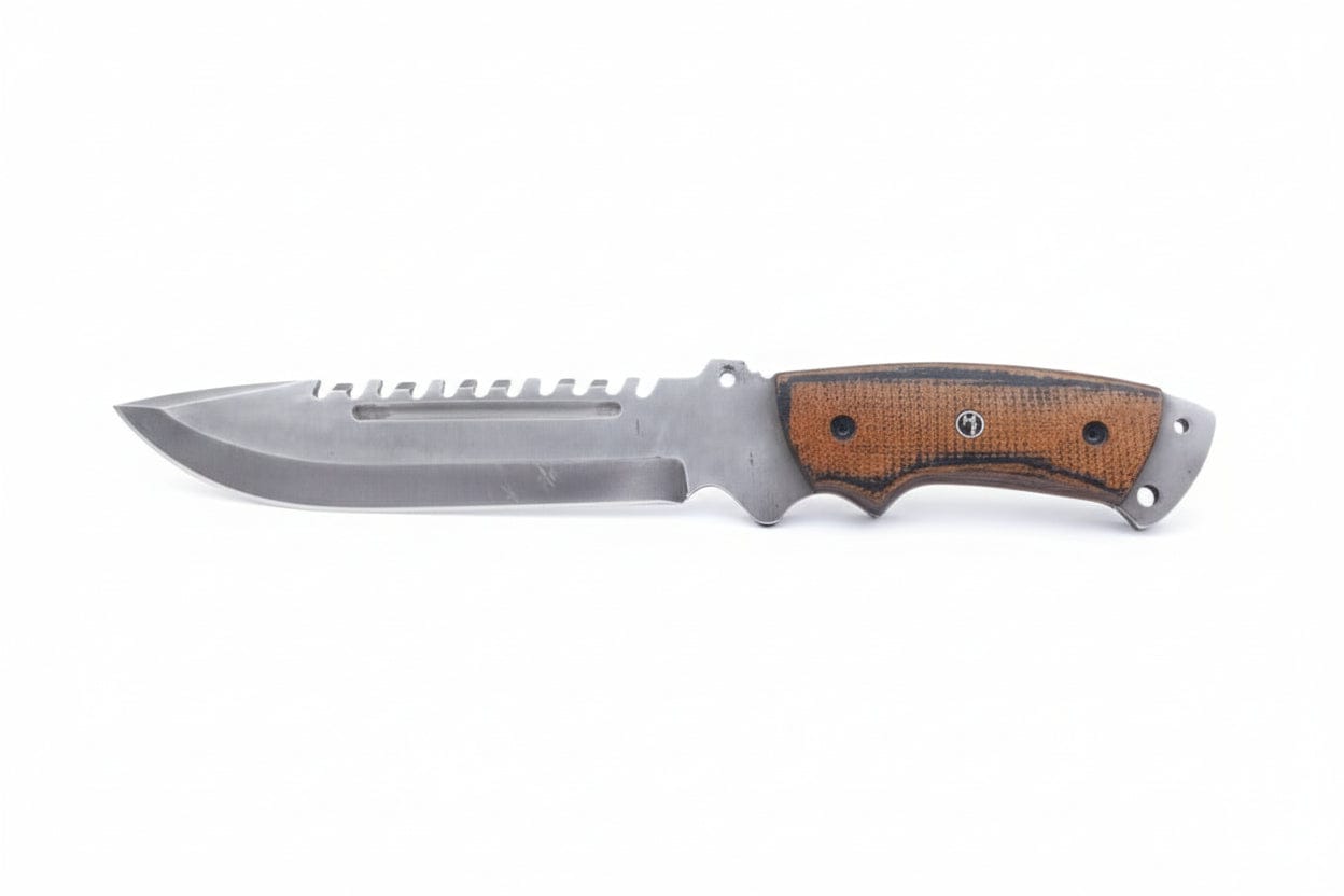 MALIKA KNIVES simple Hunter Point Bowie Knife D2 Steel G10 Handle