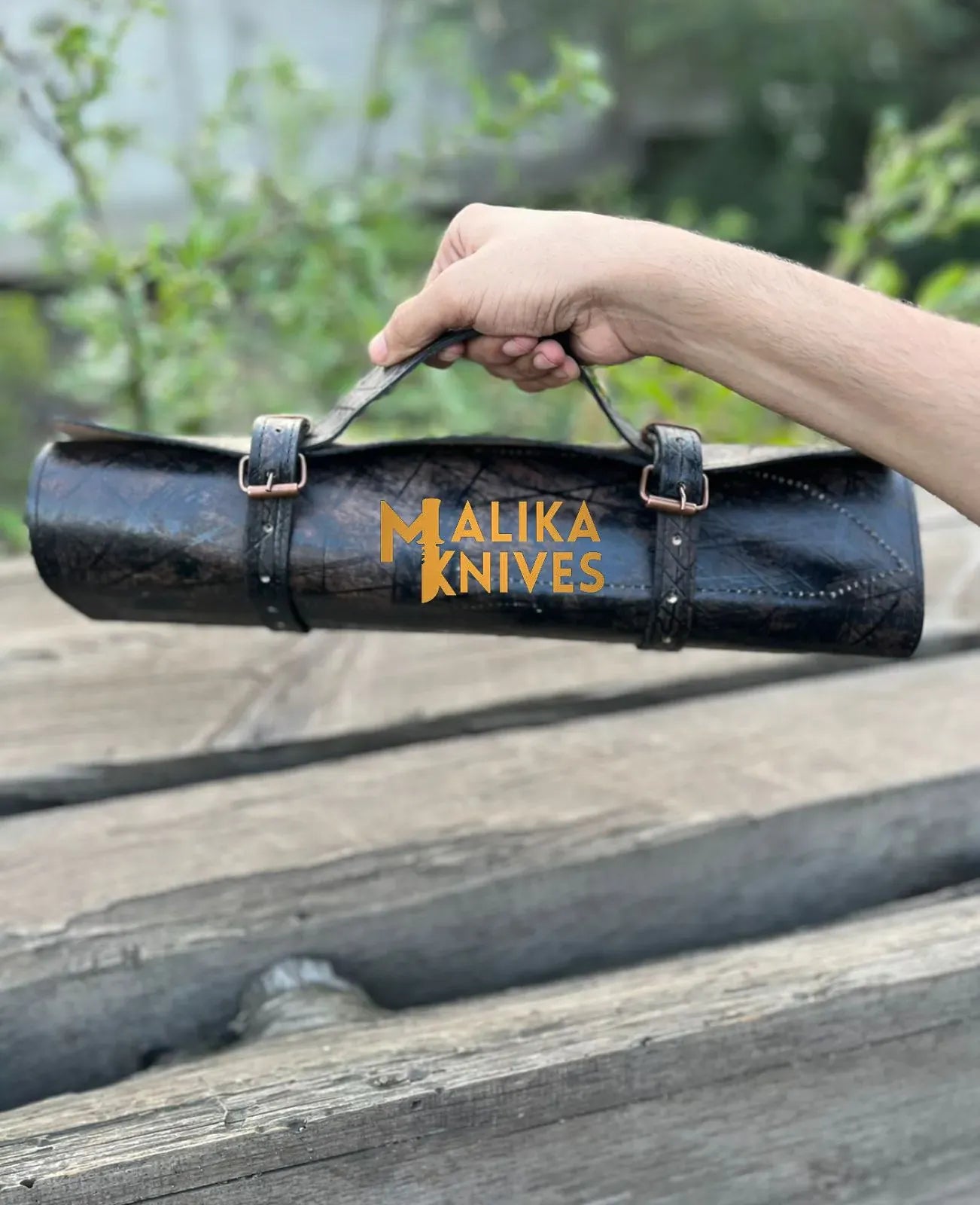 MALIKA KNIVES simple Malika Ultimate Kitchen Knife Set: Premium All-in-One Collection with Custom Leather Carrying Case - Perfect for Home Chefs & Culinary Enthusiasts-0204