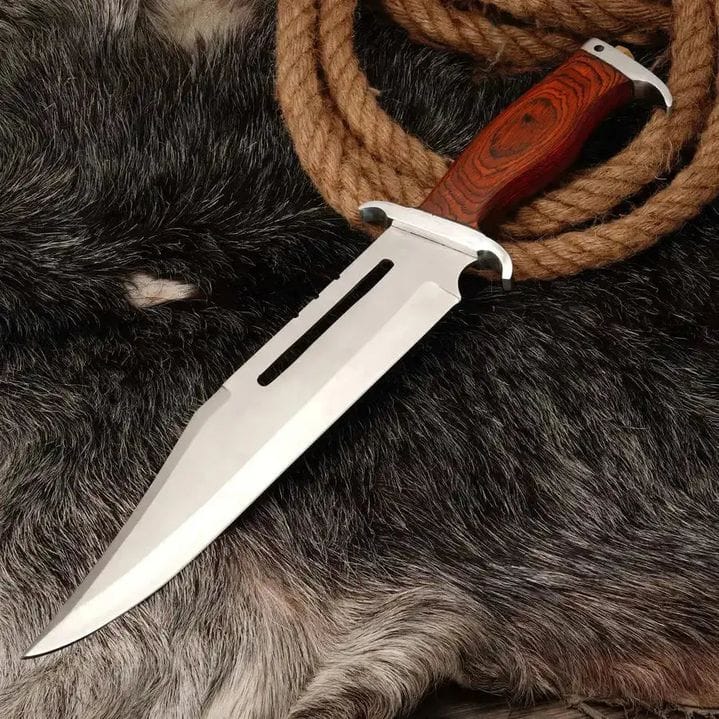 MALIKA KNIVES simple Rambo Bowie Knife D2 Steel Blade - Collectible