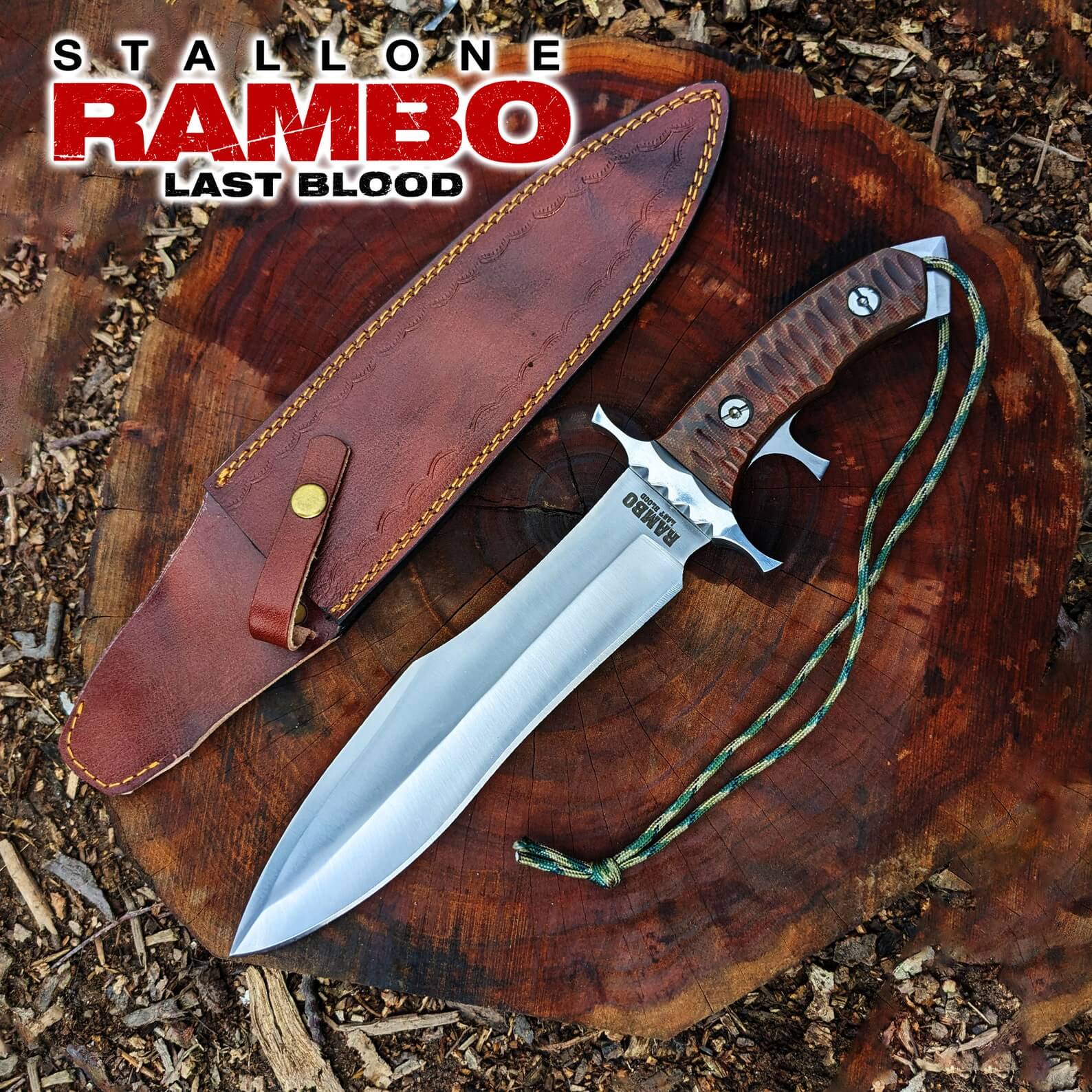 MALIKA KNIVES simple Rambo Last Blood Bowie Knife D2 Steel Full Tang
