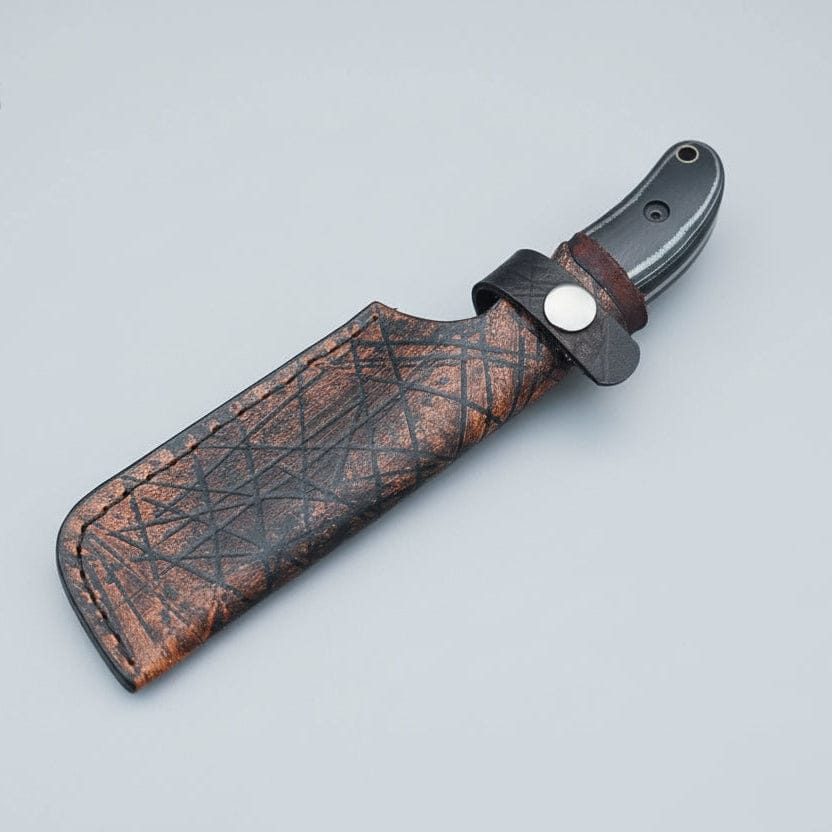 MALIKA KNIVES simple Ridge Runner Hunting Knife D2 Steel Micarta Handle