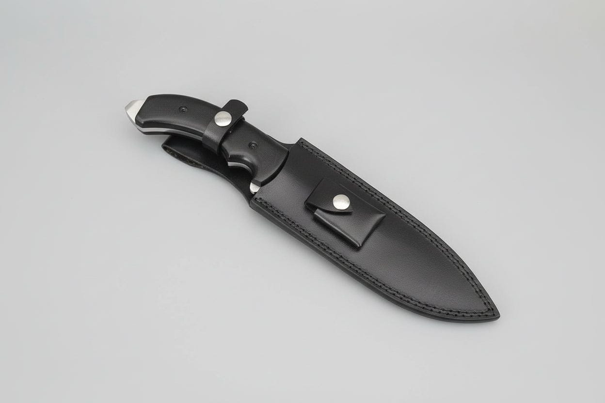 MALIKA KNIVES simple Spear Point Bowie Knife D2 Steel G10 Micarta