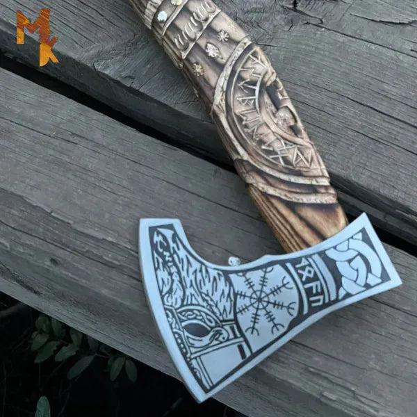 MALIKA KNIVES simple The Helm of Awe: A Mighty Viking Axe for Warriors
