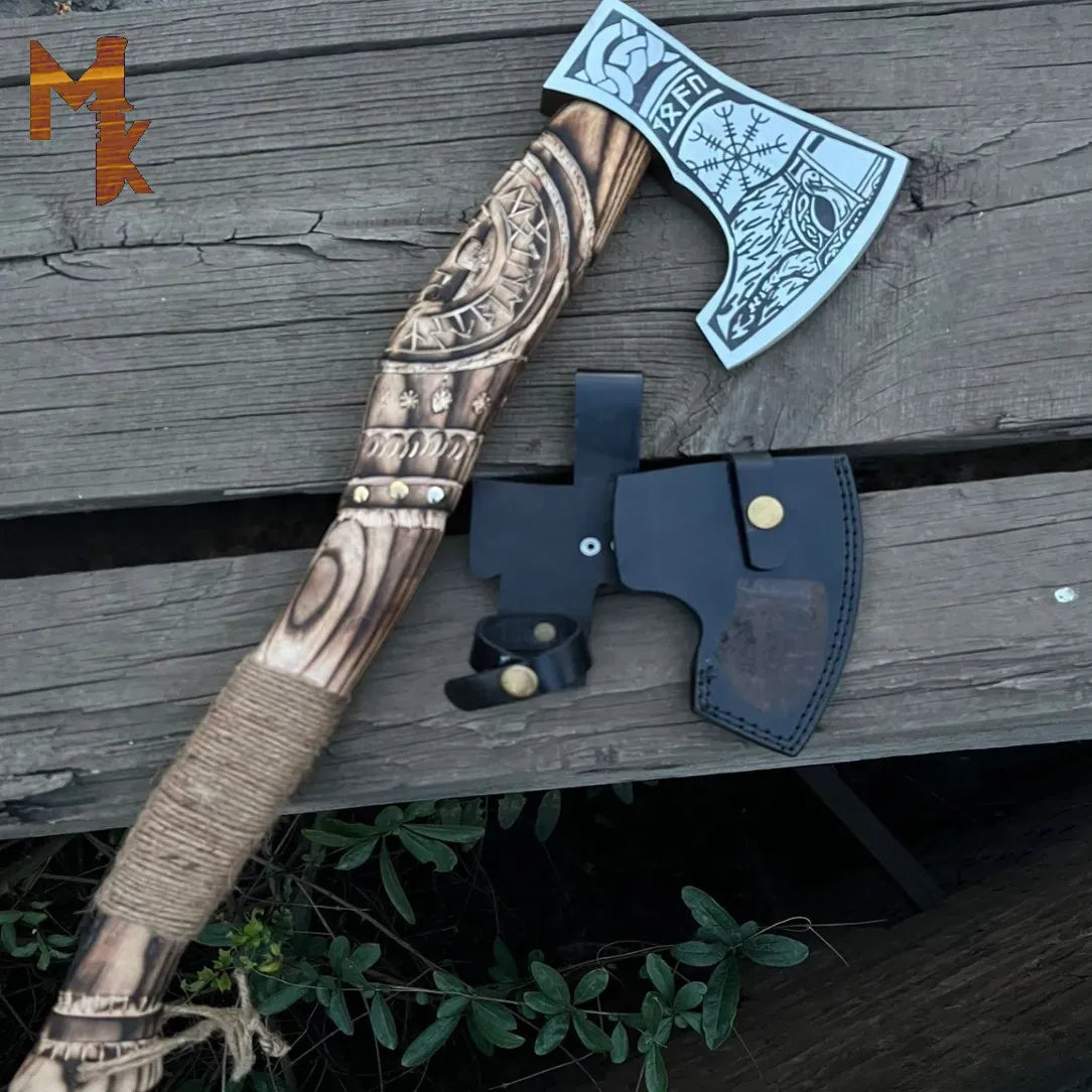 MALIKA KNIVES simple The Helm of Awe: A Mighty Viking Axe for Warriors