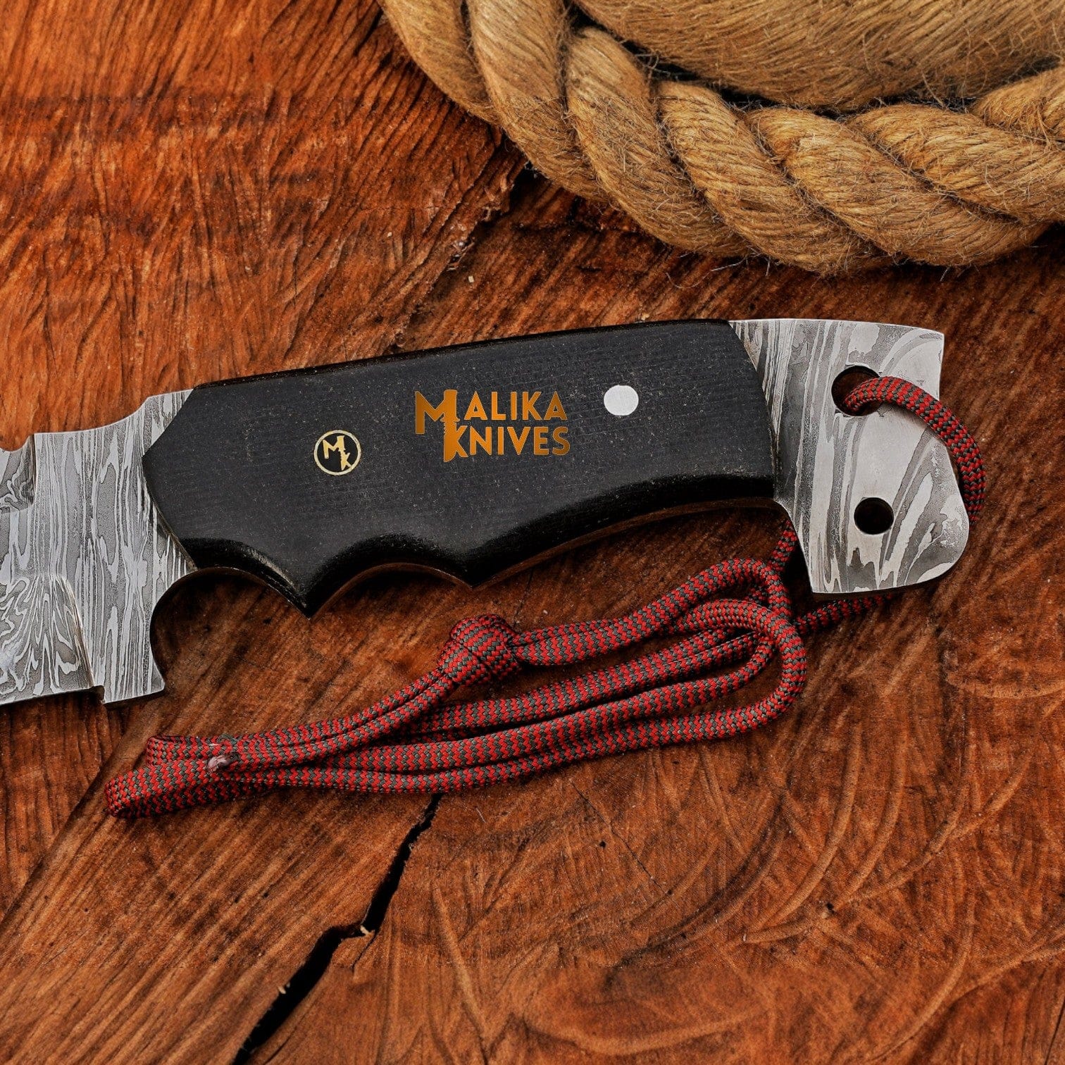 MALIKA KNIVES variable Bowie Knife 13” Damascus Steel | Malika Knives