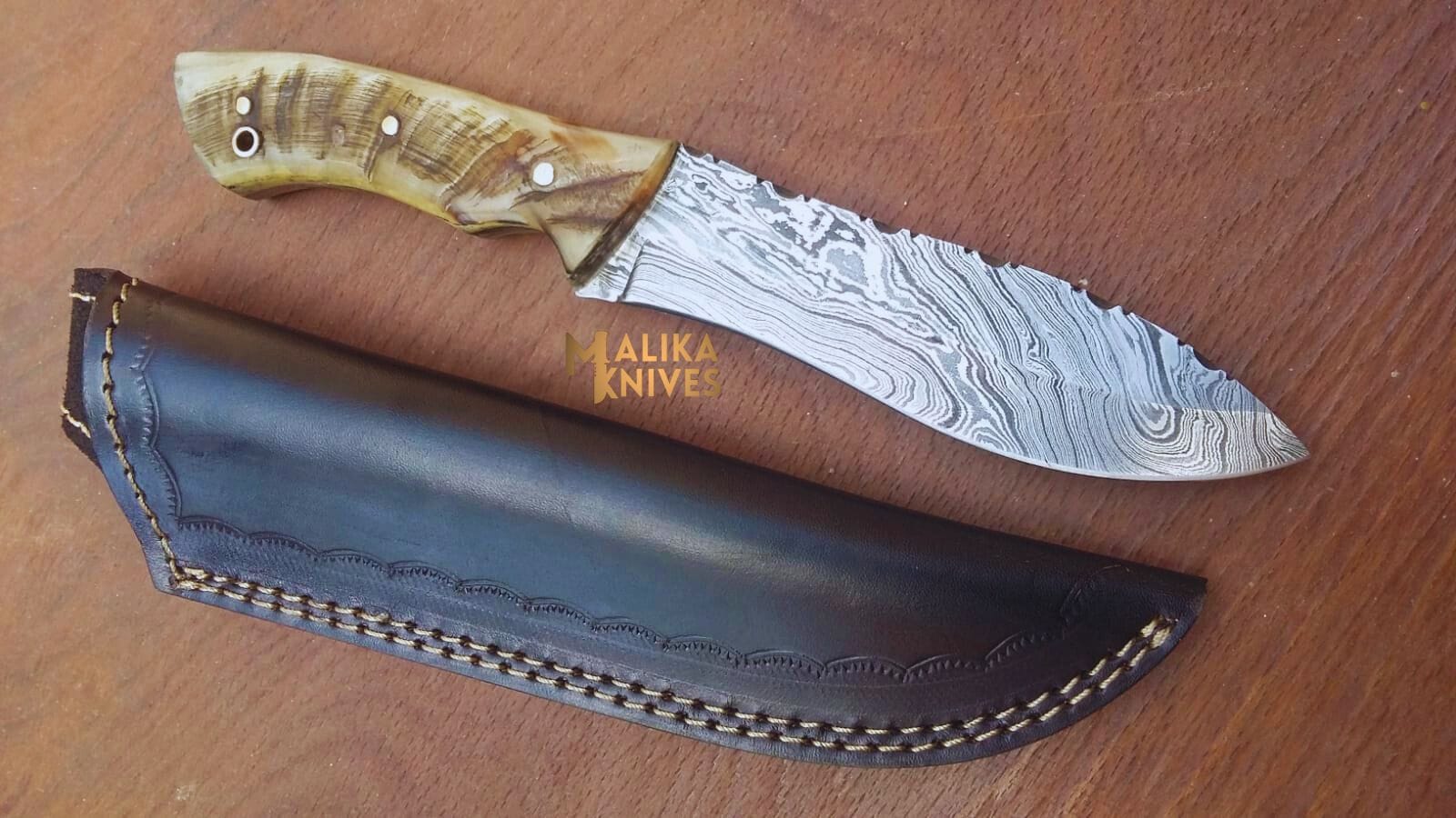 MALIKA KNIVES variable Handmade Hunting Knives Set | Camel Bone