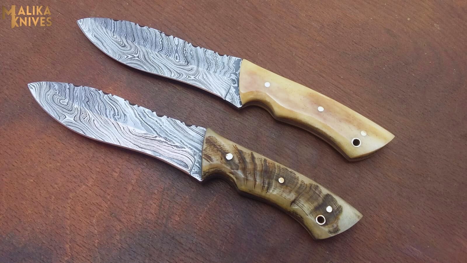 MALIKA KNIVES variable Hunting Knife Handmade Hunting Knives Set | Camel Bone
