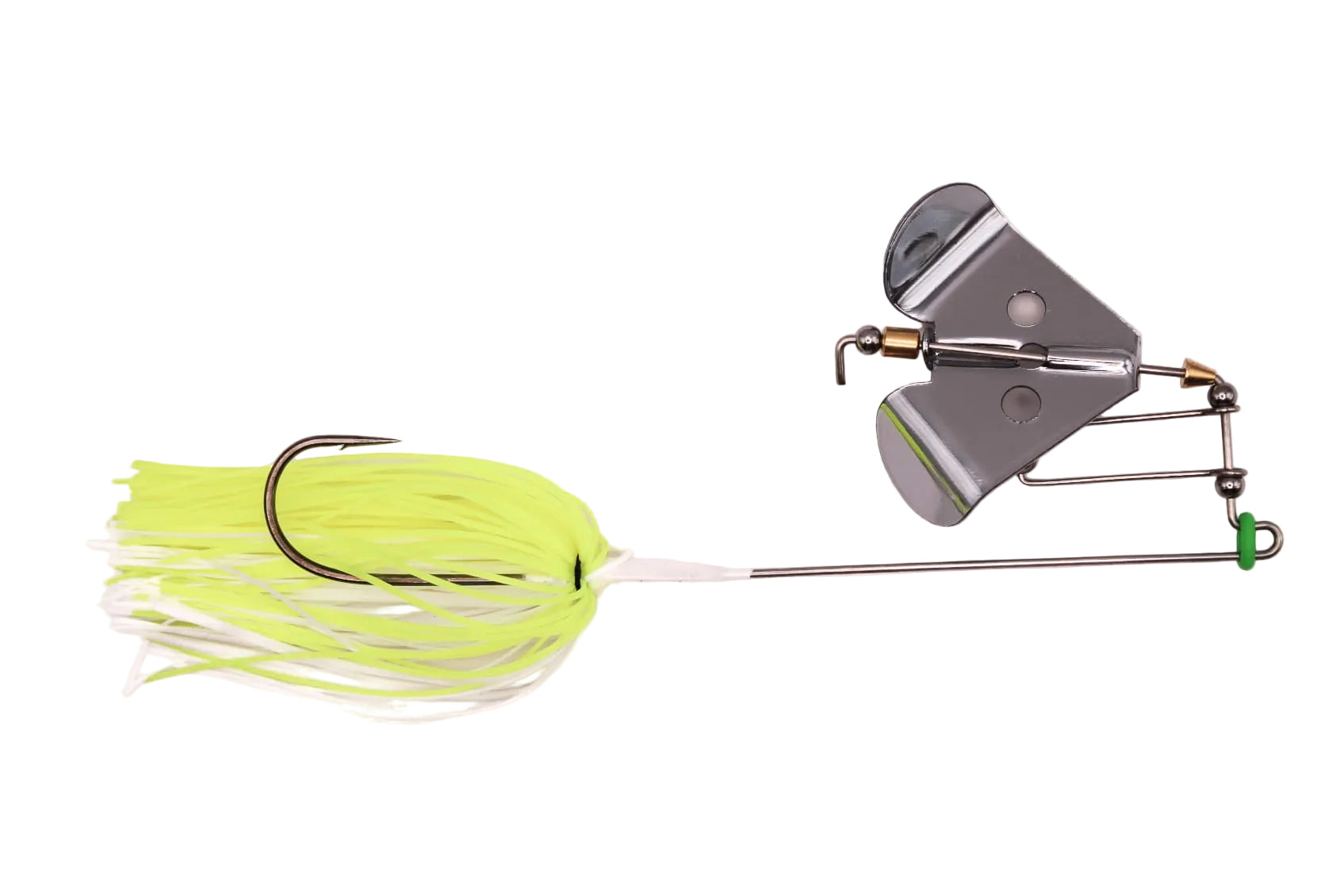 MONSTERBASS Buzzbaits White & Chartreuse w/ Silver Blade The Buzzsaw - Tournament Series Buzzbait