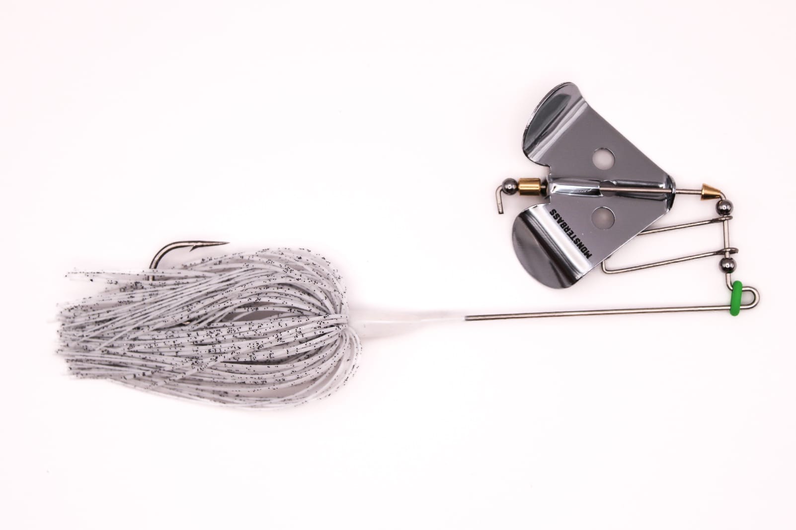 MONSTERBASS Buzzbaits White & White w/ Silver Blade The Buzzsaw - Tournament Series Buzzbait