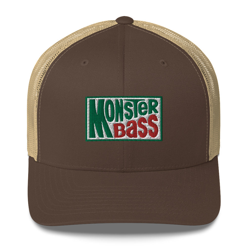 MONSTERBASS Hats Brown/ Khaki MONSTER/BASS Trucker Cap