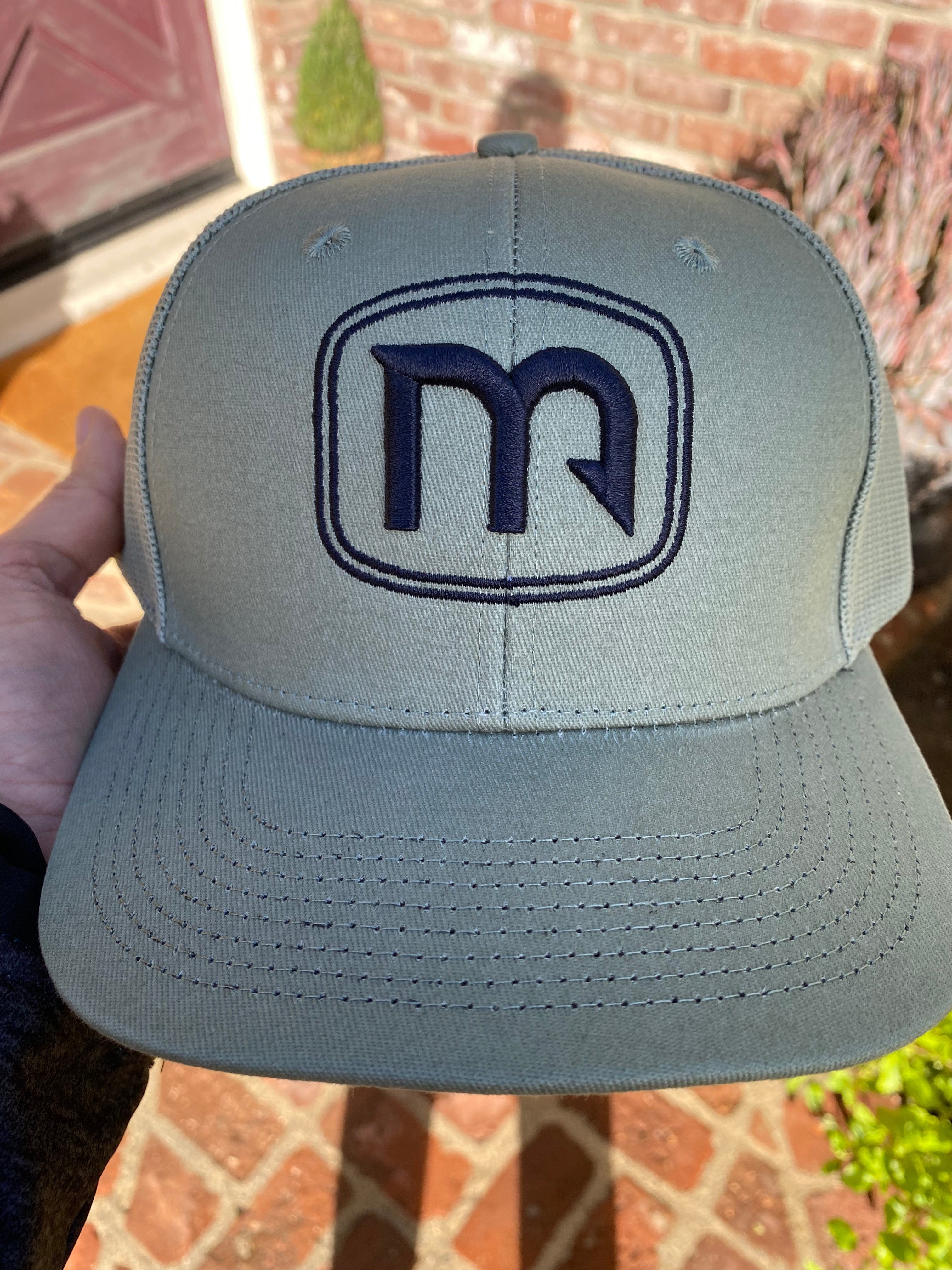 MONSTERBASS Hats Gray M Logo Hat