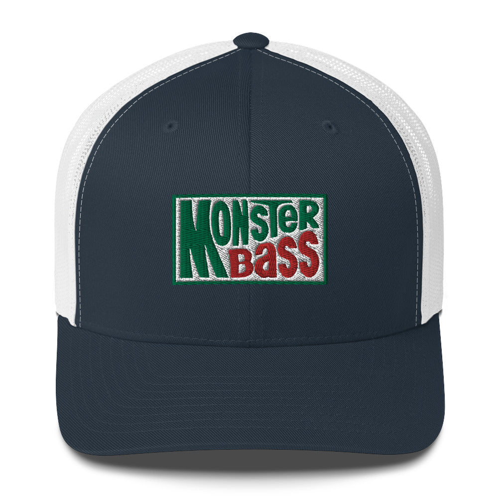 MONSTERBASS Hats Navy/ White MONSTER/BASS Trucker Cap