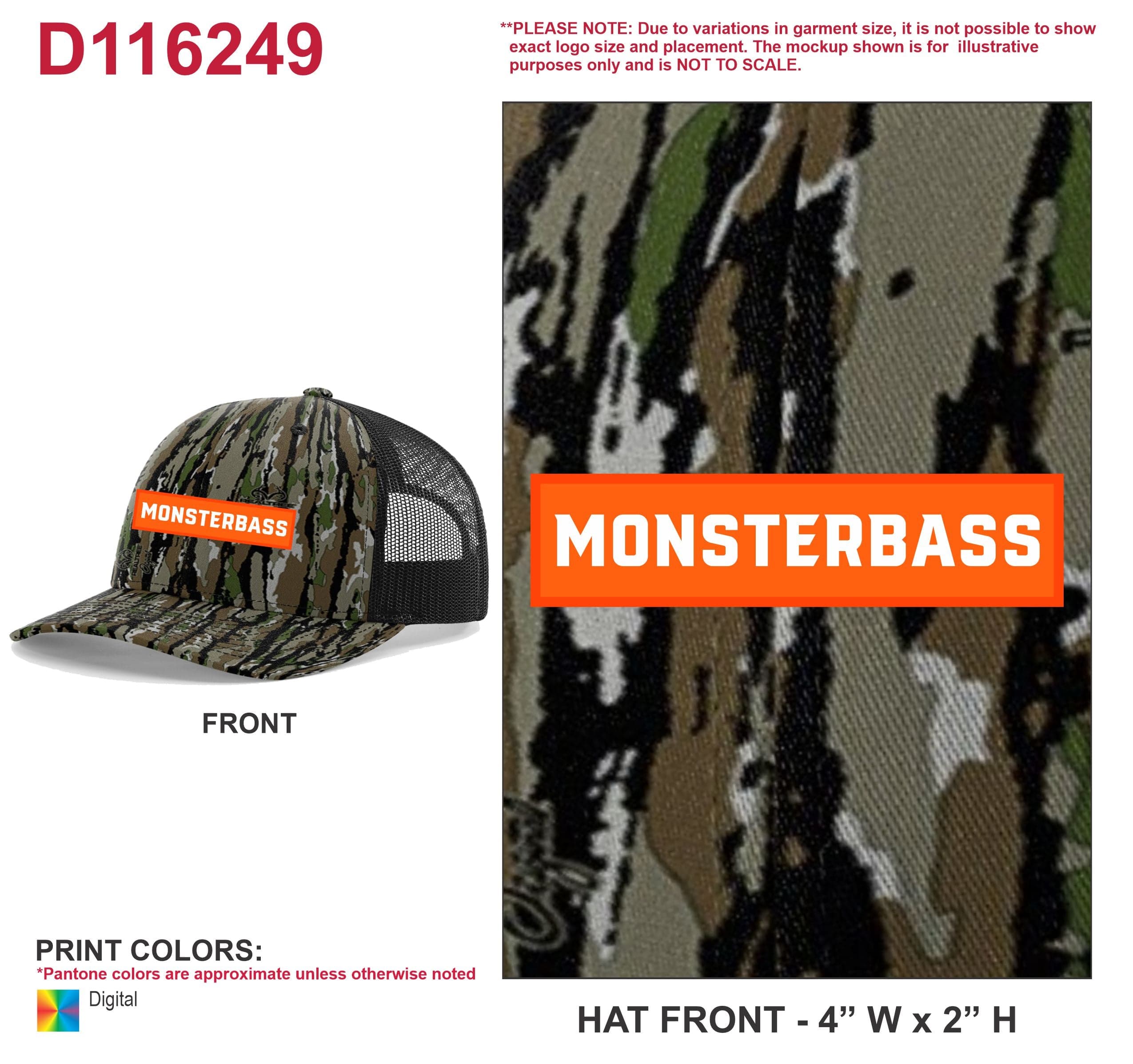MONSTERBASS Hats Realtree Orange Crush Hat