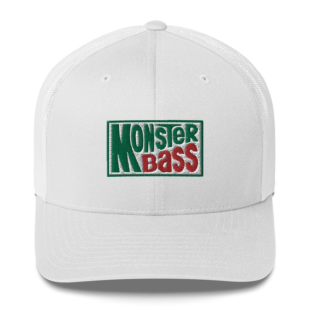 MONSTERBASS Hats White MONSTER/BASS Trucker Cap