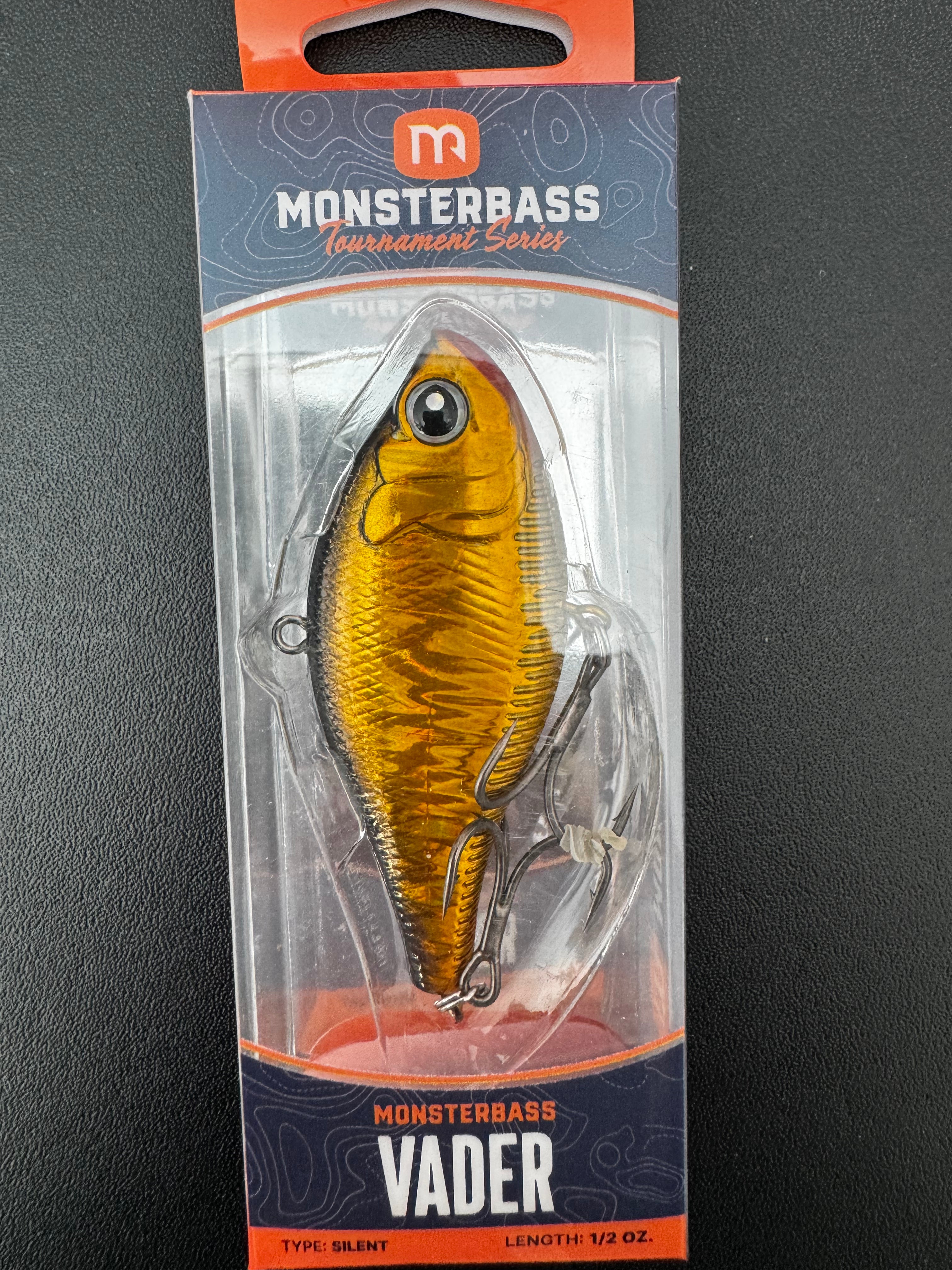 MONSTERBASS Lipless Crankbait Gold Cyclon Black Back VADER