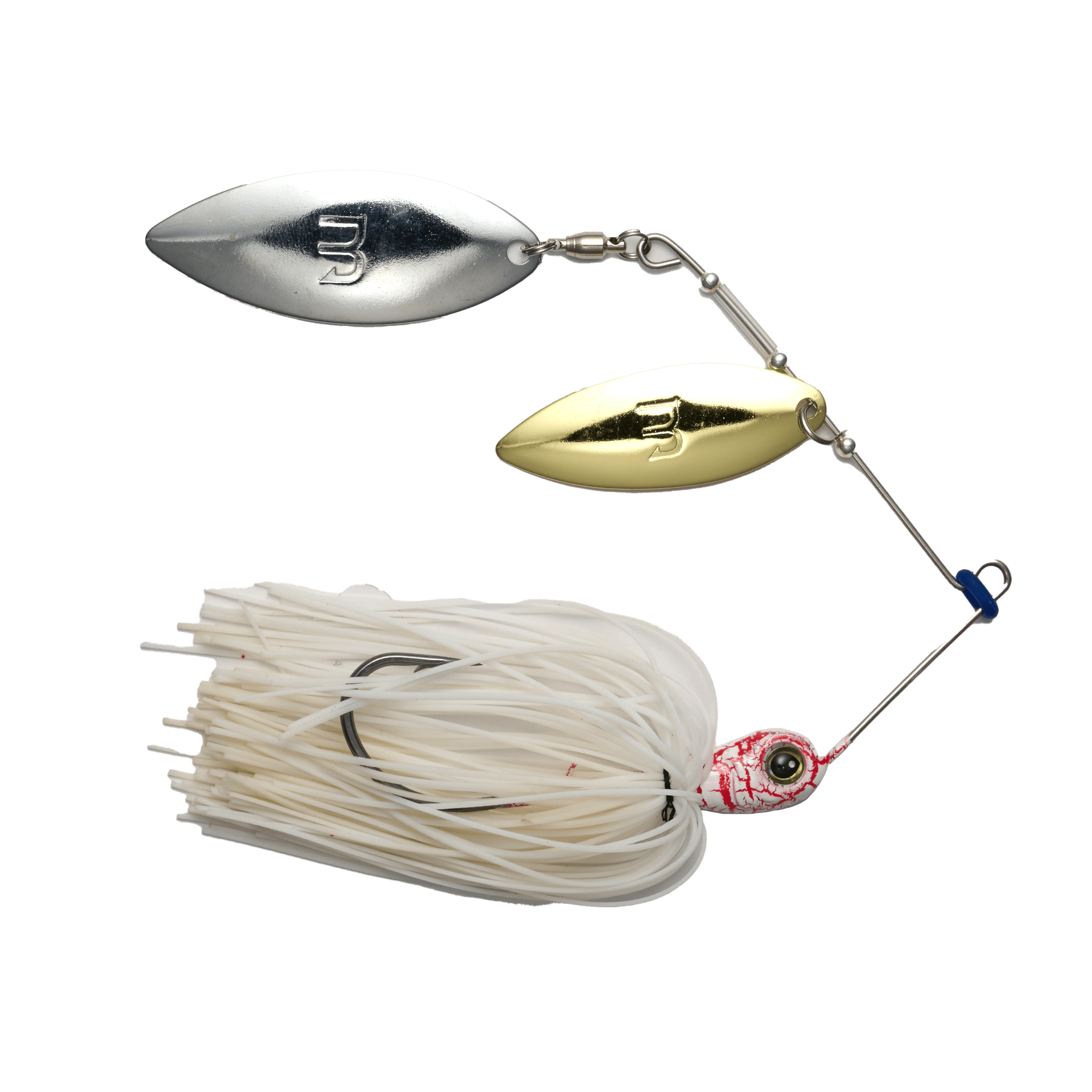 MONSTERBASS Spinnerbaits 3/8oz / White Blade Burner | Double Willow Spinnerbait