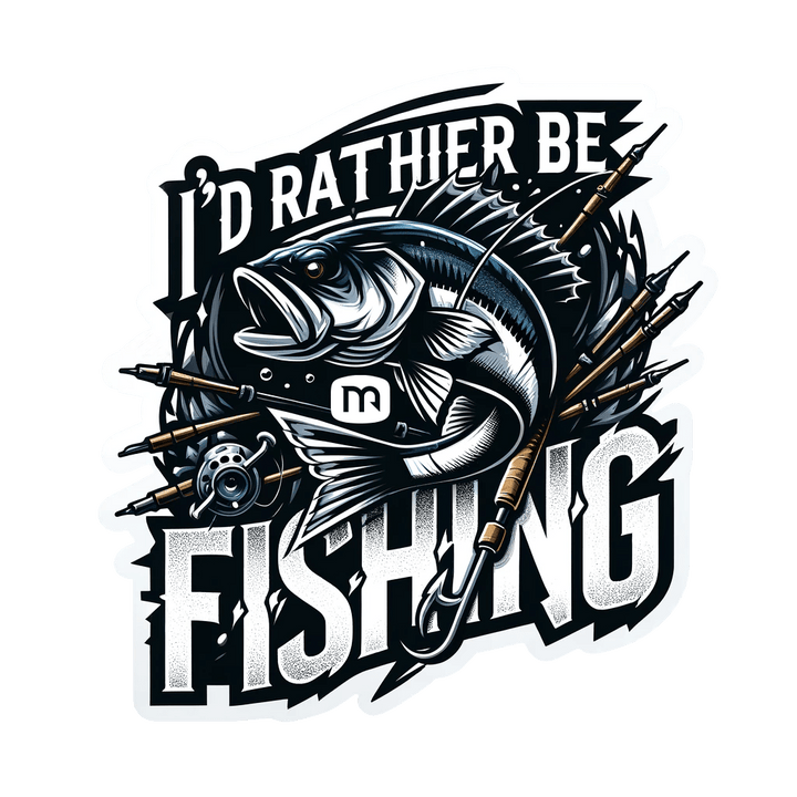 MONSTERBASS Stickers I'd Rather Be Fishing Sticker