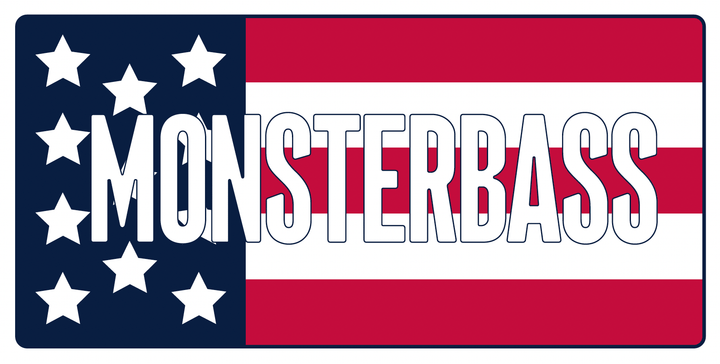 MONSTERBASS Stickers Red, White & America