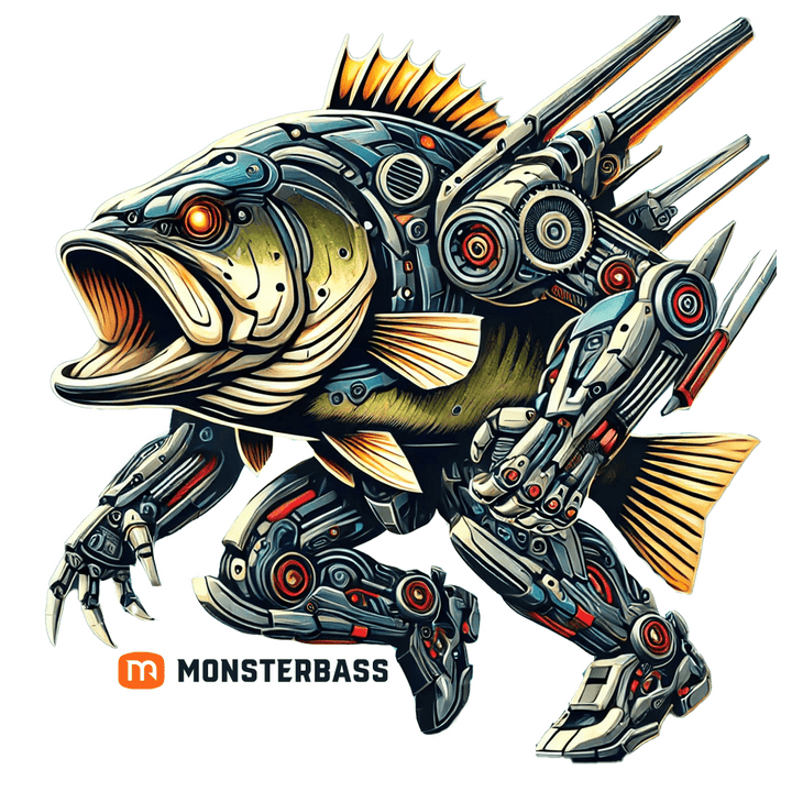 MONSTERBASS Stickers Robo Fish Sticker