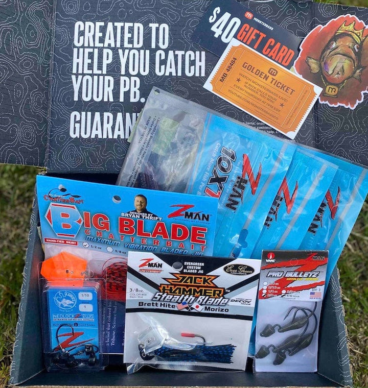 bass tackle box essentials PLUSINNO Fishing Lures Discover the secret to reeling in big bass with this Mystery Tackle Pro Bass Fishing Kit Z-Man Essentials Box MONSTERBASS