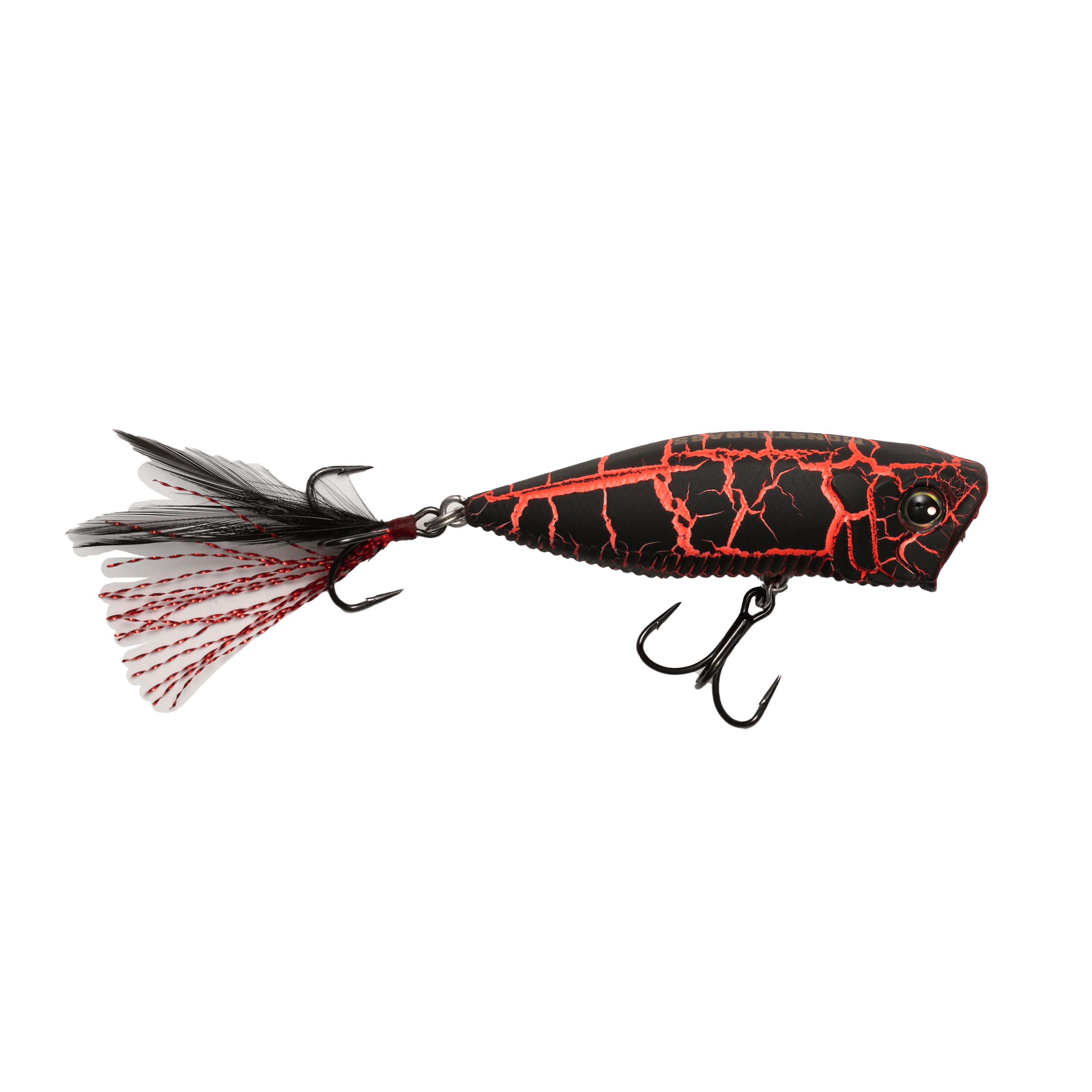 MONSTERBASS Topwater Matte Blackout Mad Max Popper |Tournament Series
