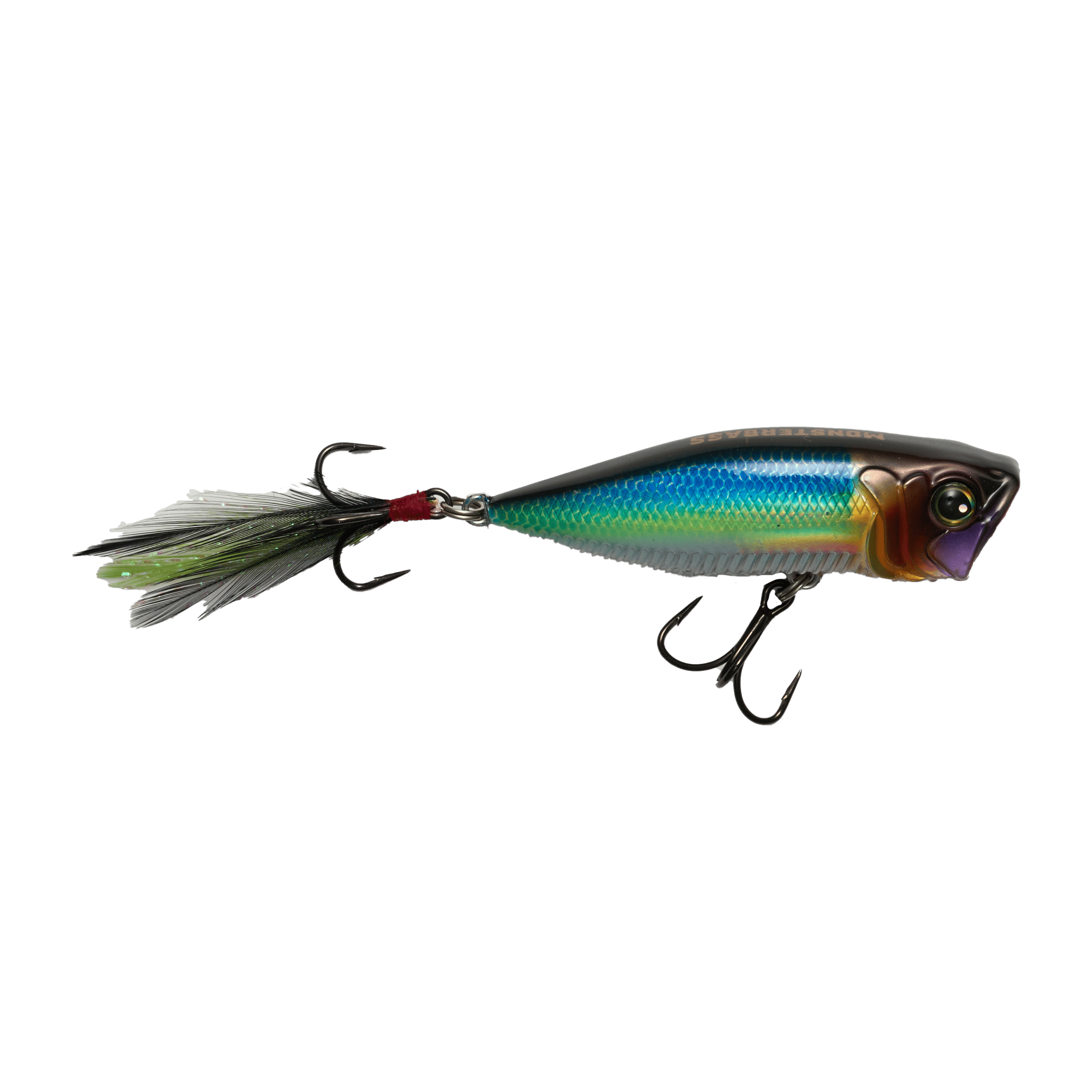 MONSTERBASS Topwater Sexy Chrome Mad Max Popper |Tournament Series