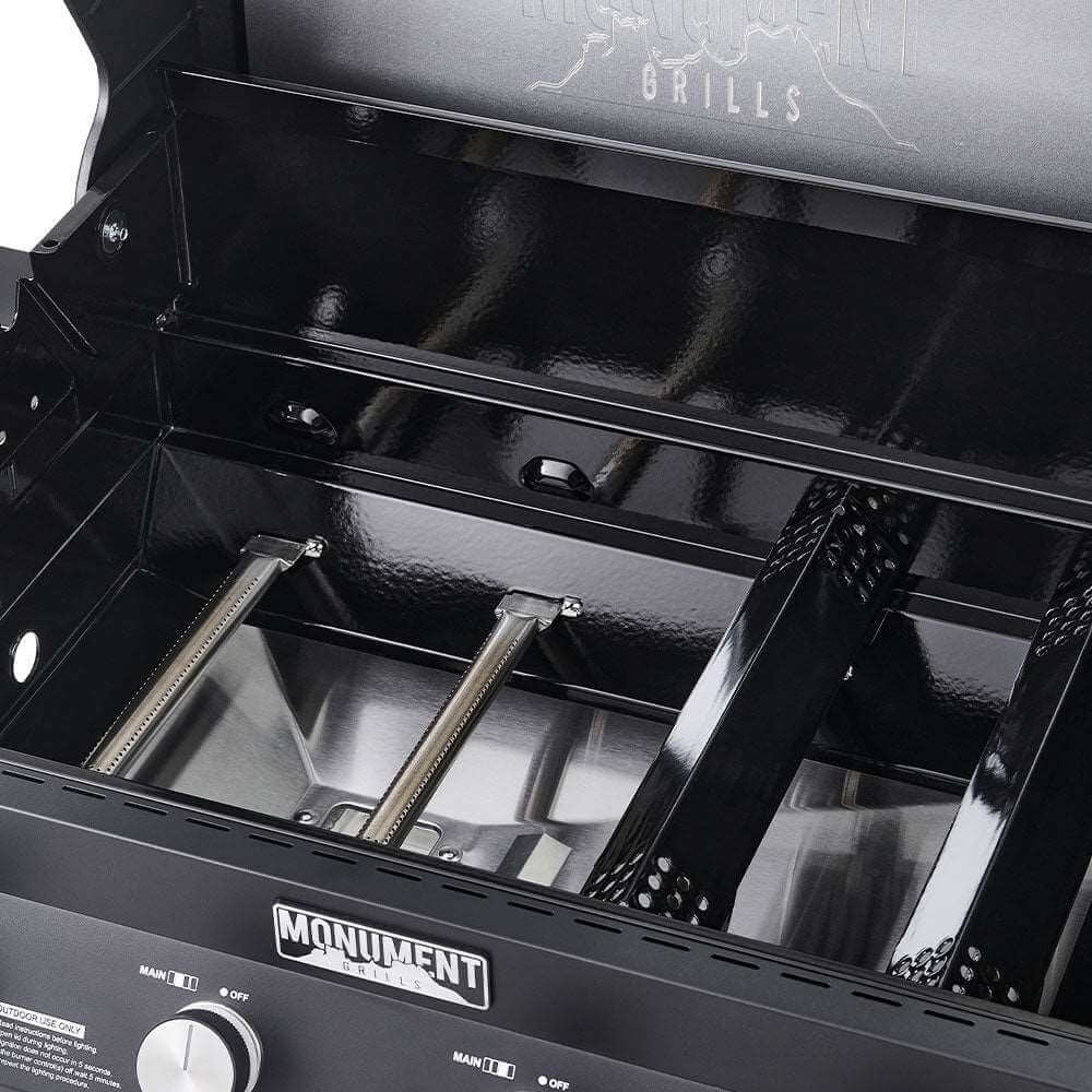 Monument Grills 4 Burner Grill Denali 425 | Black Smart Tech Propane Gas Grill