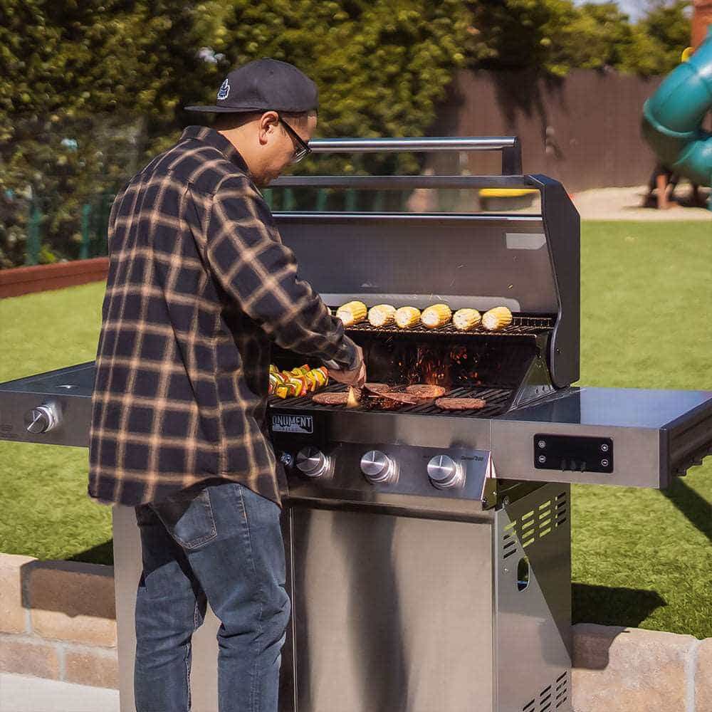 Monument Grills 6 Burner Grill Denali 605 | Stainless Smart Tech Natural/Propane Gas Grill