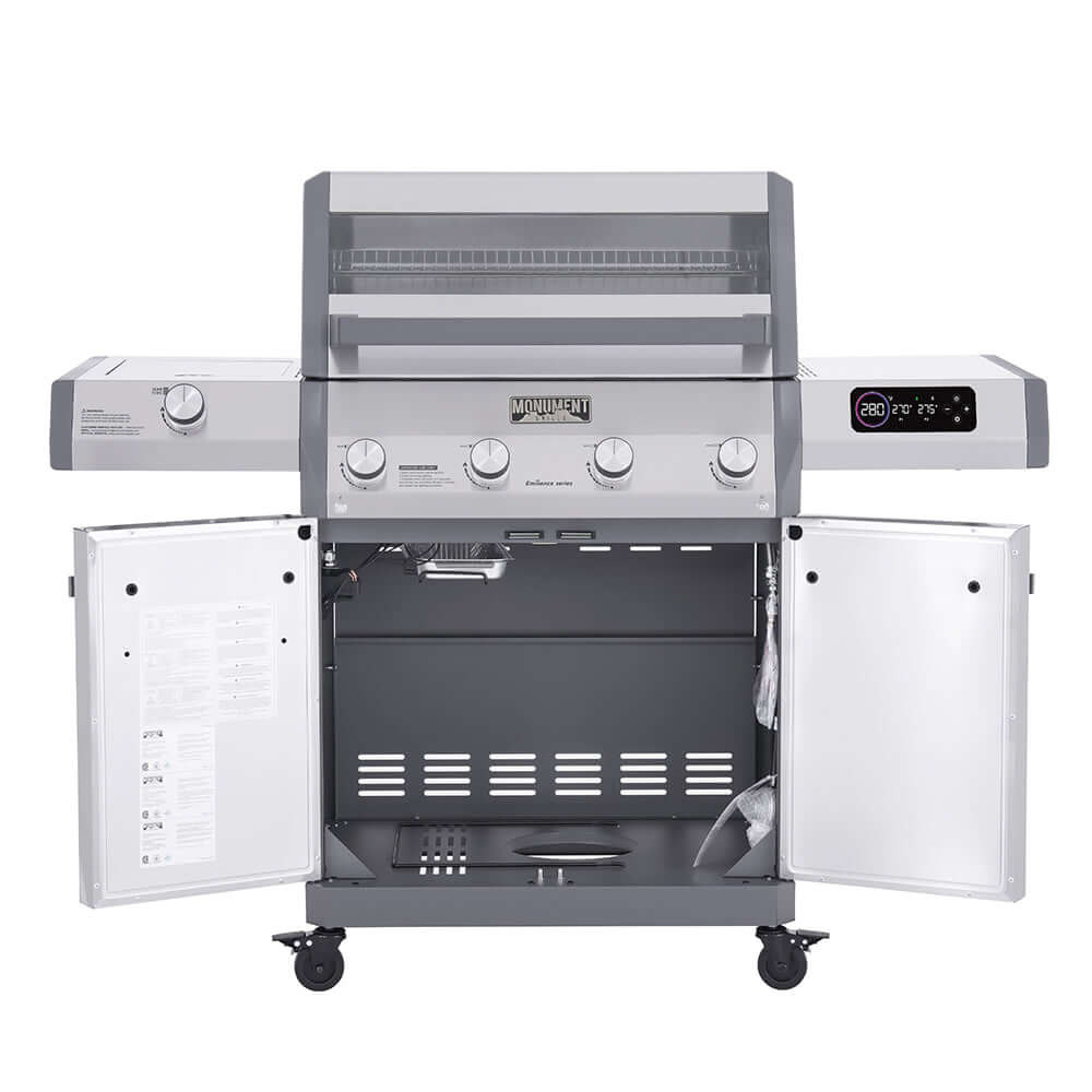 Monument Grills 6 Burner Grill Eminence 405 | Chic Clearview® Smart Stainless Gas Grill